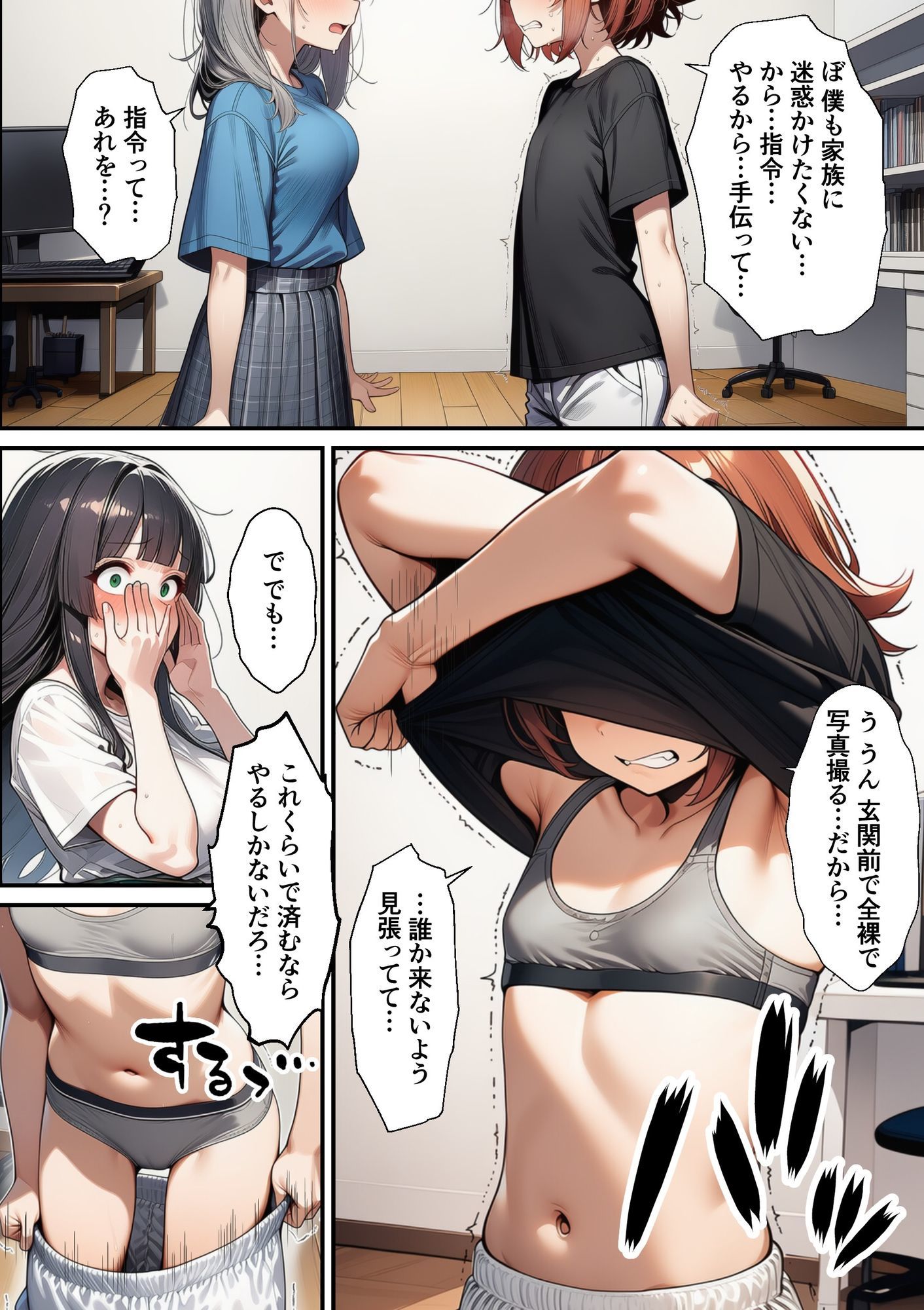 軽い罰ゲームのつもりが、親友三人まとめて弱みを握られ、羞恥指令に従わされるようになった話  ―前編― - hitomi raw無料エロ漫画（同人誌）サンプル画像 005