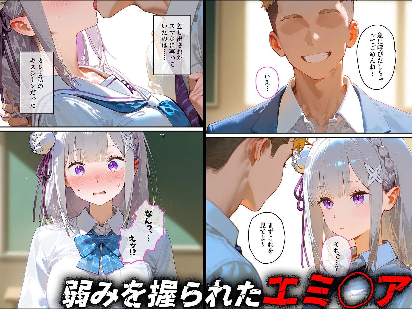 【エミ◯ア】俺の大好きな清楚彼女が寝取られ快楽堕ちする話 画像3