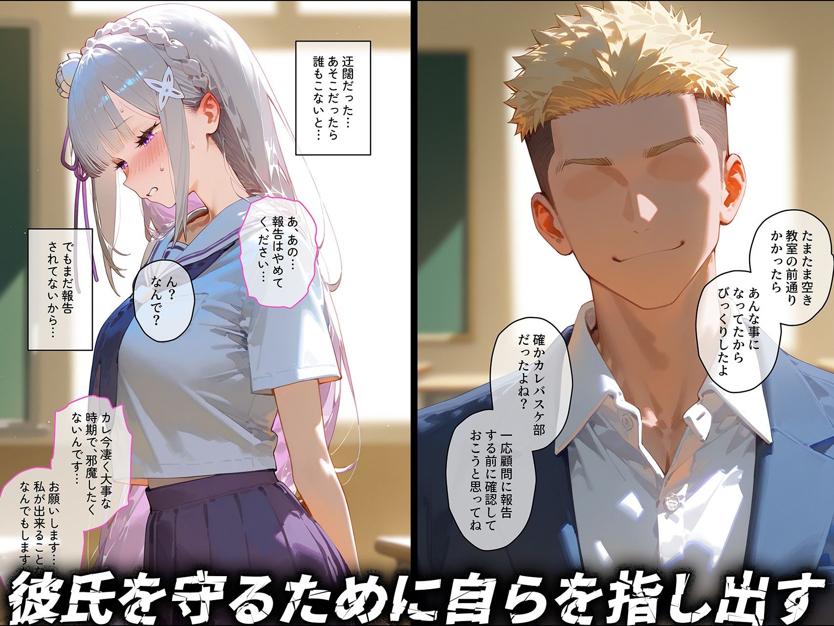 【エミ◯ア】俺の大好きな清楚彼女が寝取られ快楽堕ちする話 画像4