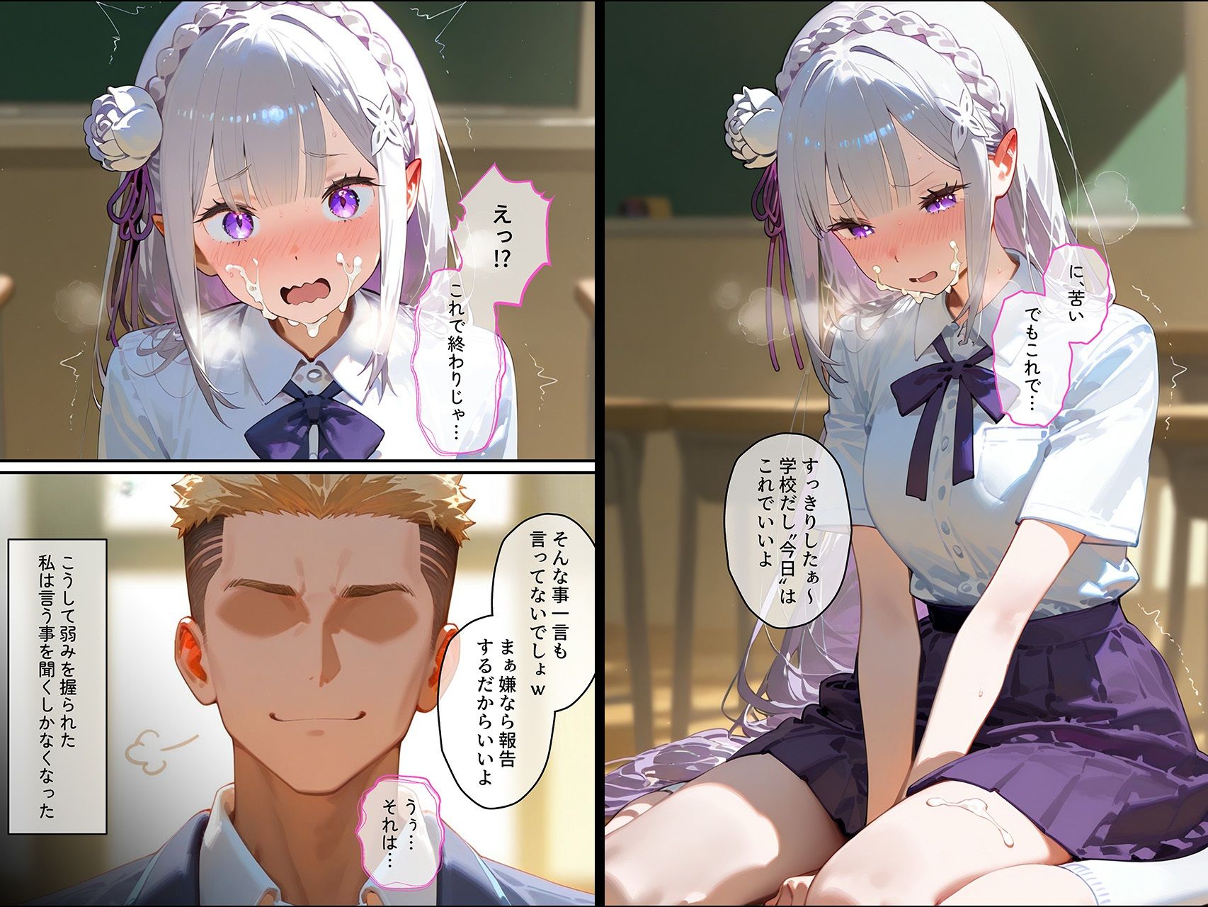 【エミ◯ア】俺の大好きな清楚彼女が寝取られ快楽堕ちする話 画像7