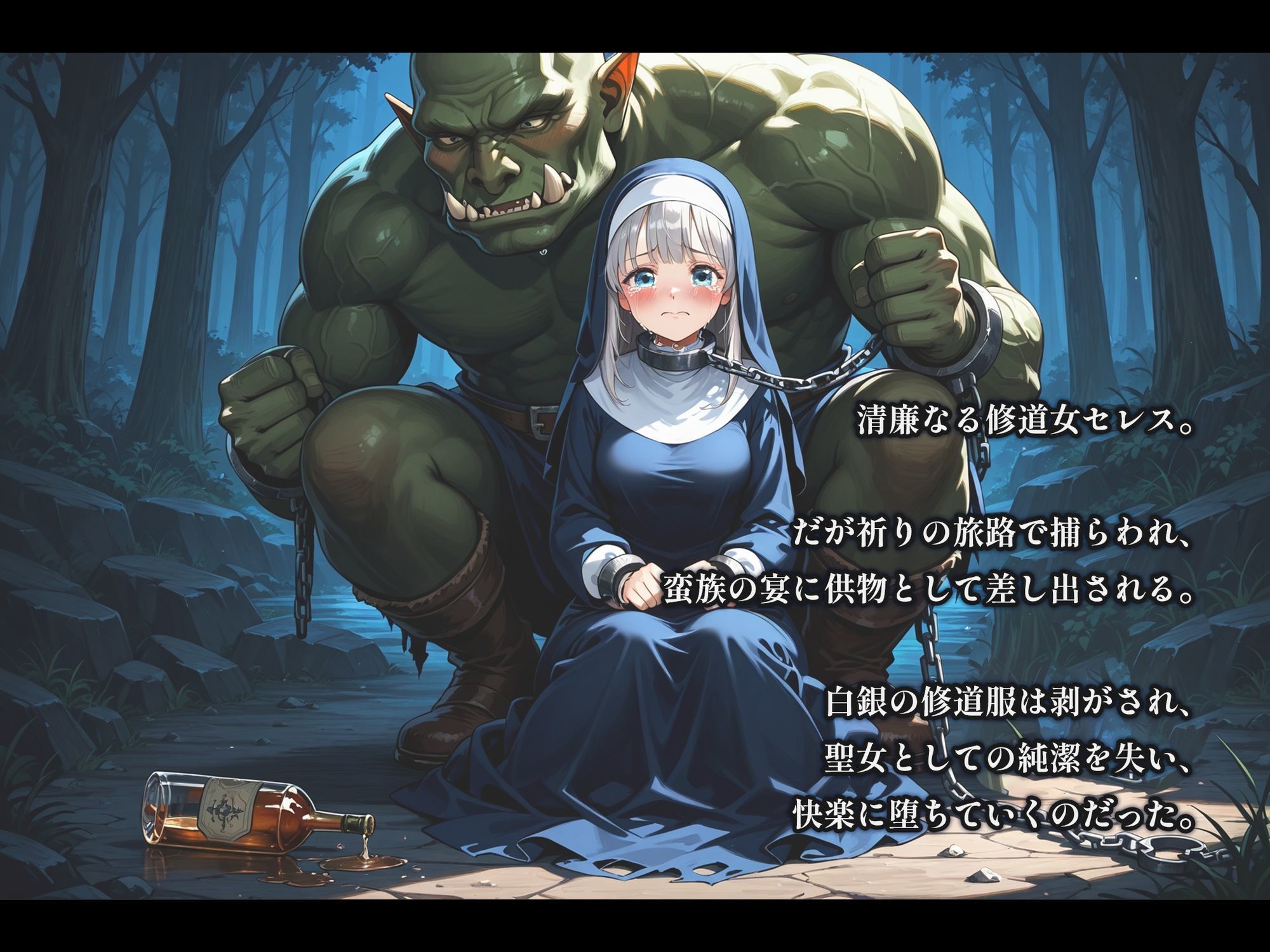 サンプル画像2:オークの宴会 ―六人の女、六つの堕落―(空想彩館) [d_673999]