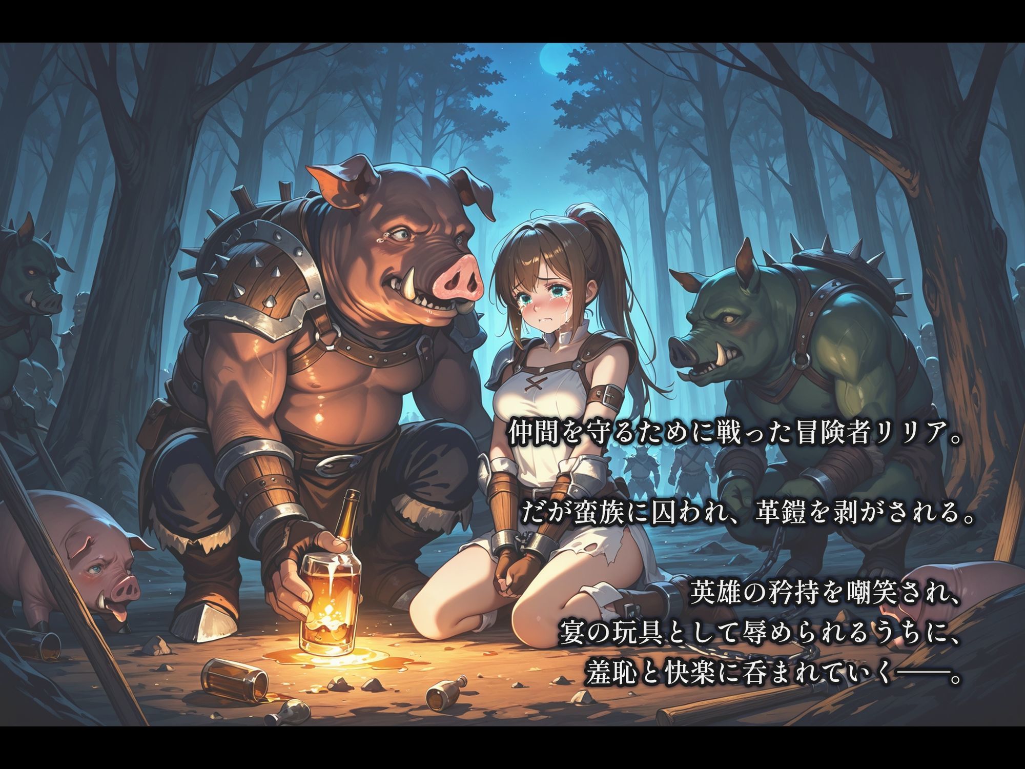 サンプル画像6:オークの宴会 ―六人の女、六つの堕落―(空想彩館) [d_673999]