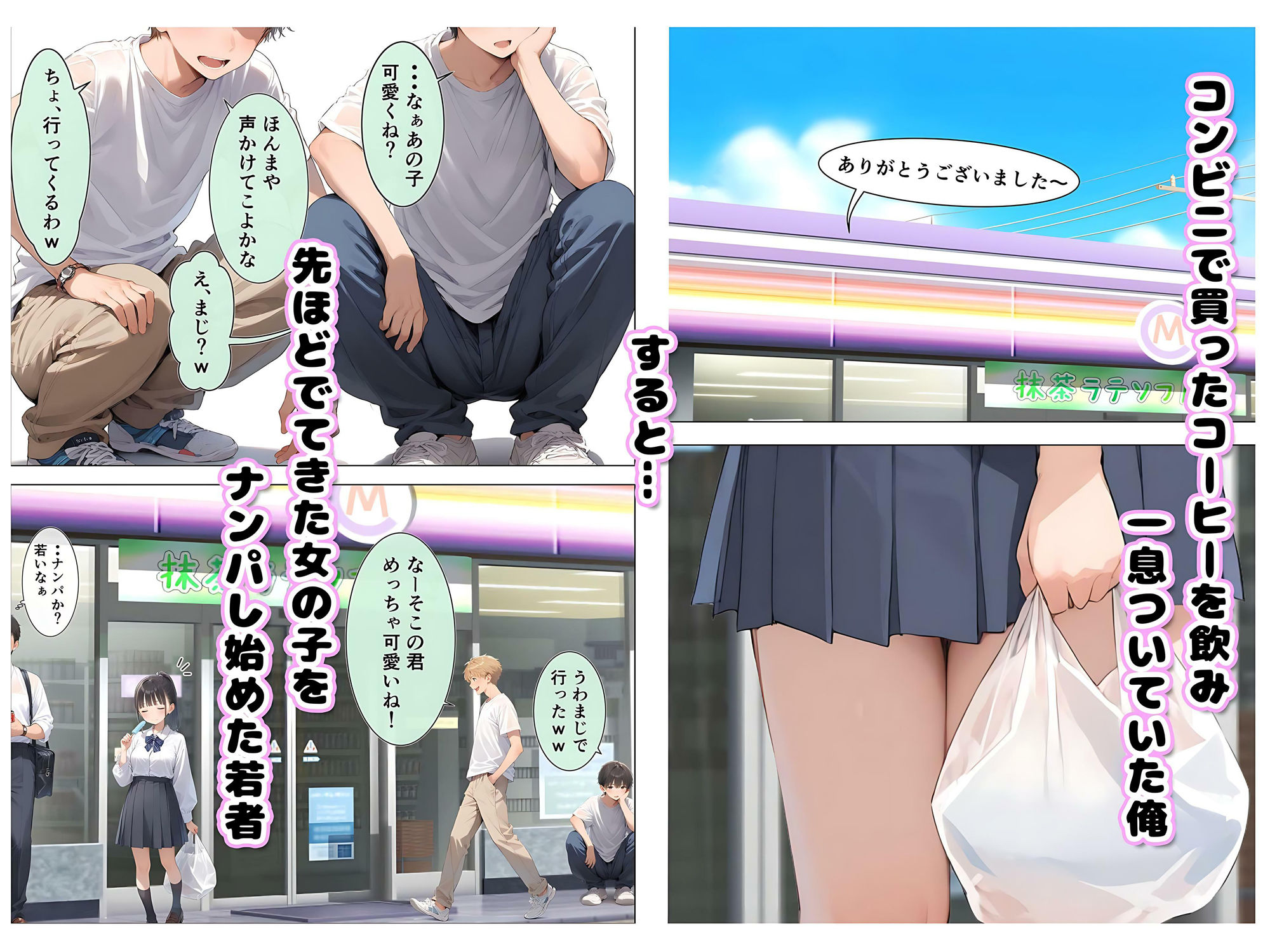 サンプル画像1:コンビニ前で出会った清楚ビッチなおじ専JKをお持ち帰りした中年おじさん（俺）の最高にラッキーでエッチな末路(桃瀬) [d_674012]