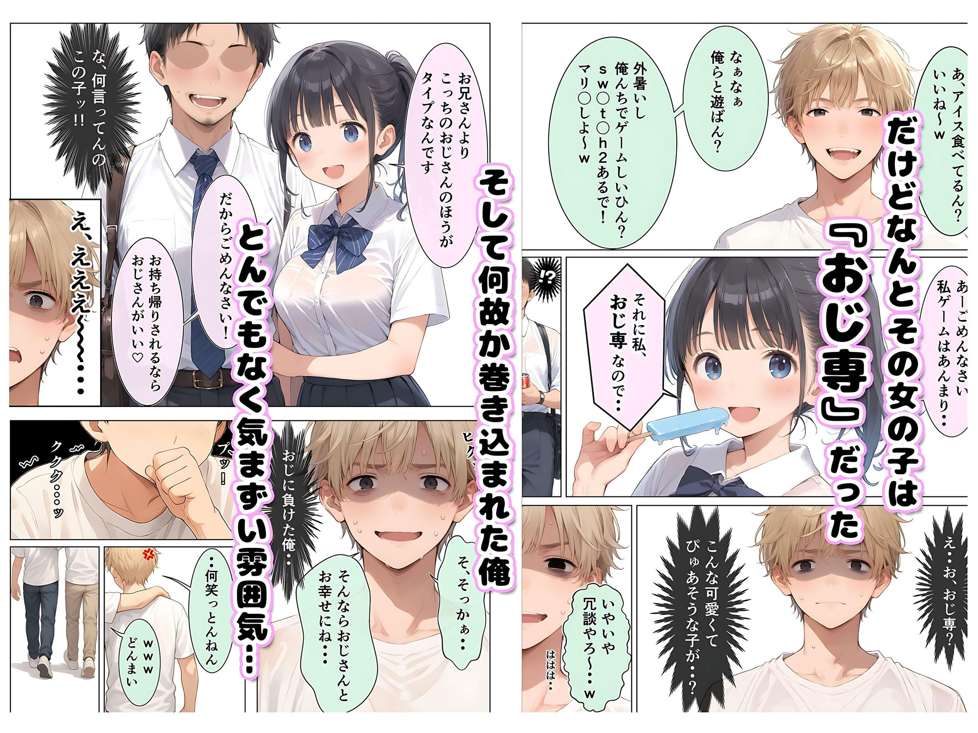 サンプル画像2:コンビニ前で出会った清楚ビッチなおじ専JKをお持ち帰りした中年おじさん（俺）の最高にラッキーでエッチな末路(桃瀬) [d_674012]