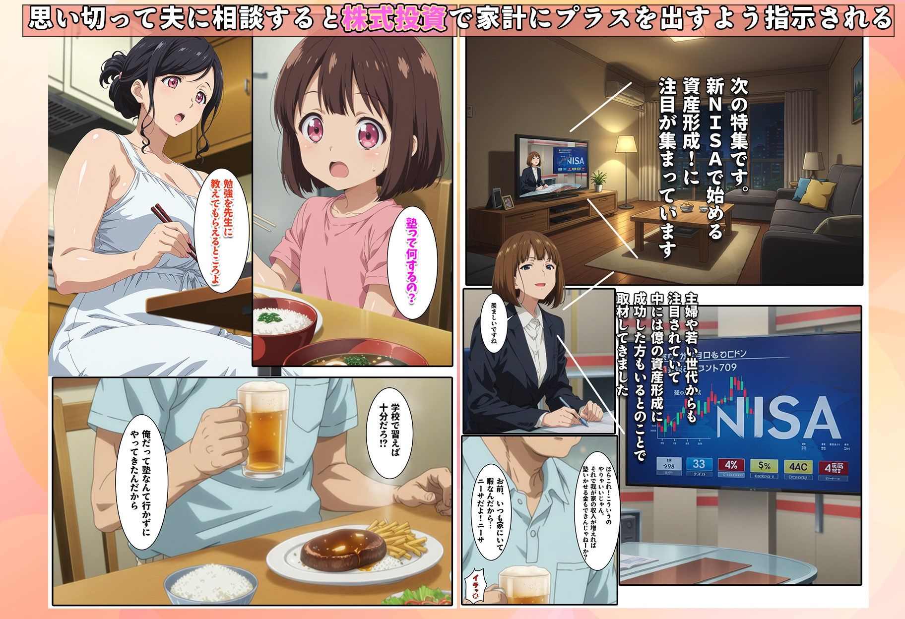 サンプル画像3:株を始めた人妻の三角保ち合い(BK) [d_674089]