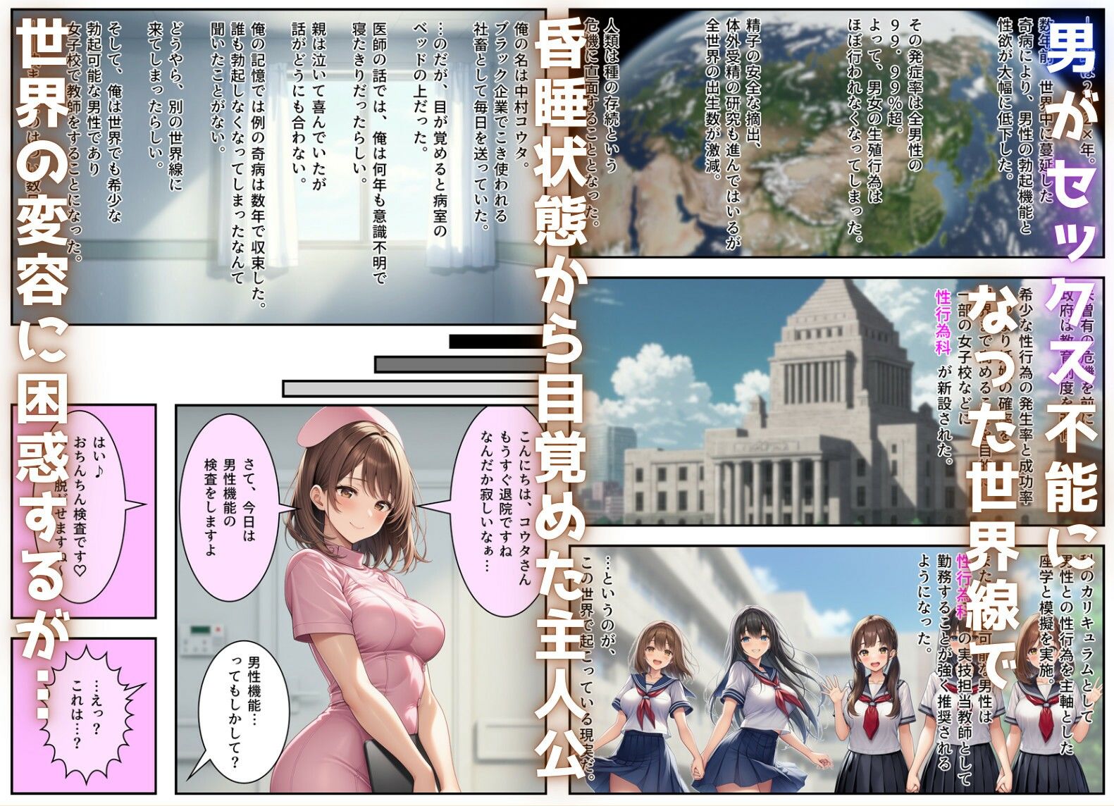 サンプル画像1:性行為科の先生になって、JKたちとハーレム恋愛セックスする話(いまがわ焼うどん) [d_674404]