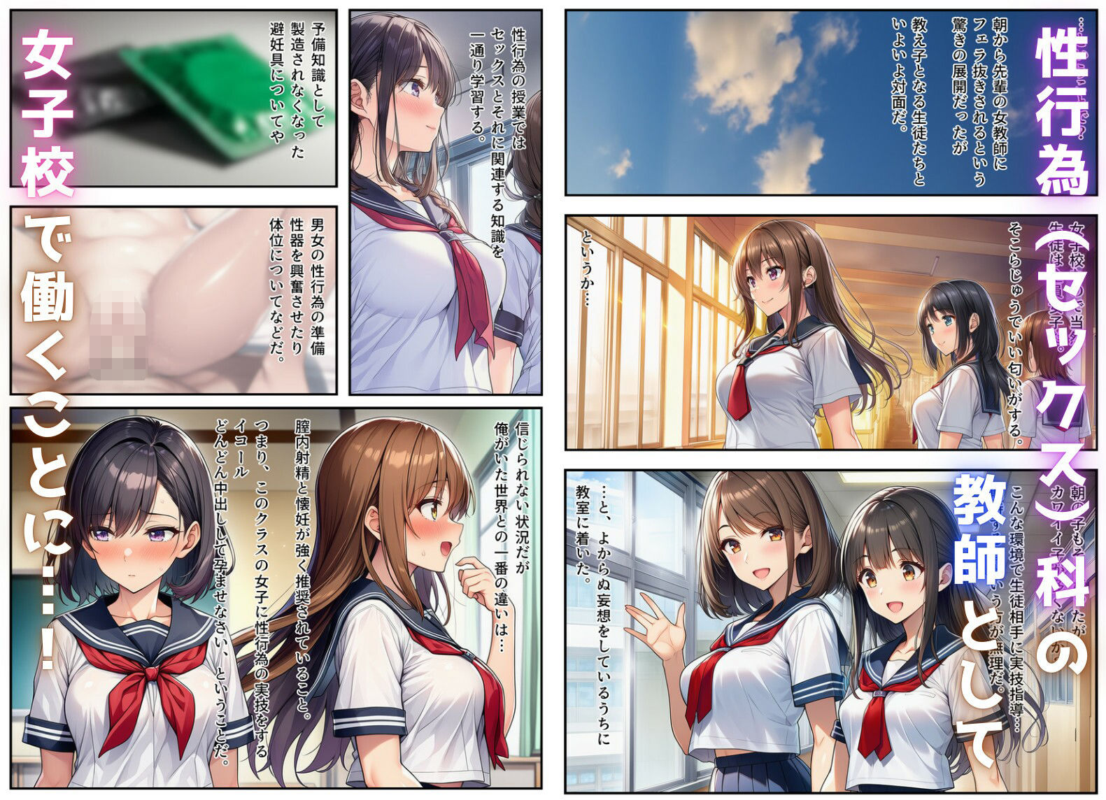 サンプル画像3:性行為科の先生になって、JKたちとハーレム恋愛セックスする話(いまがわ焼うどん) [d_674404]