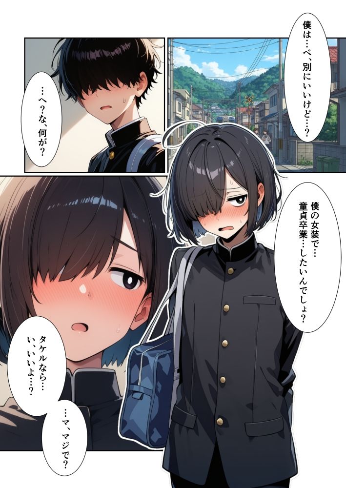 童貞卒業したいって相談したら幼馴染♂が女装してエッチさせてくれた件 だびでぞーだぞー♂ エロ漫画2