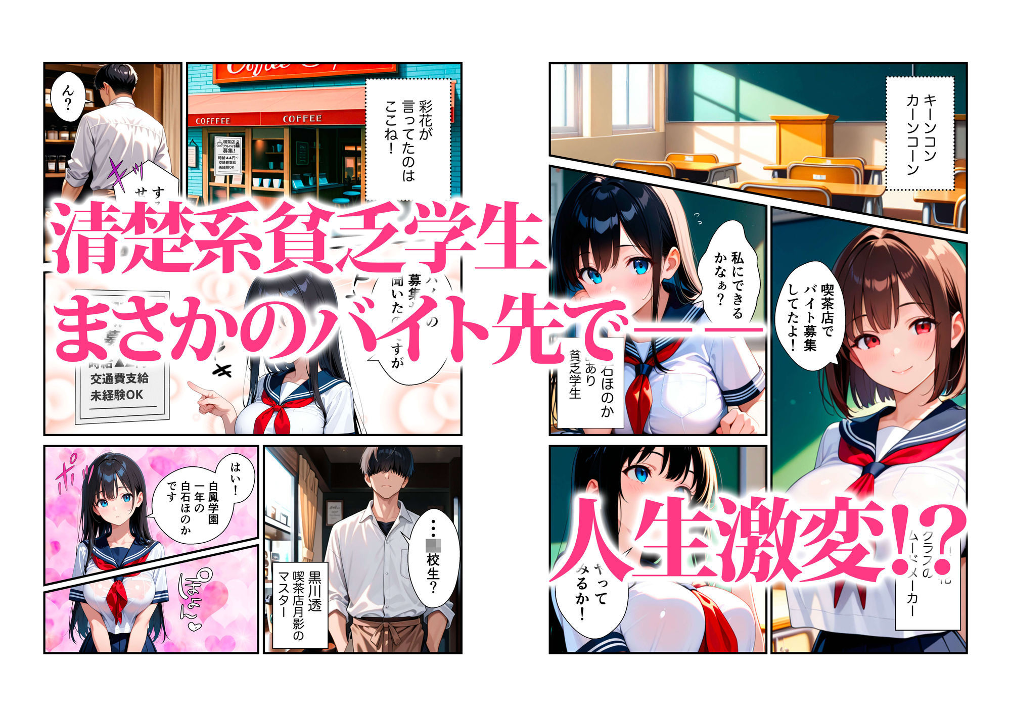 サンプル画像1:エロかわJKバイトに中出しえっちした話(きのこまん) [d_675723]