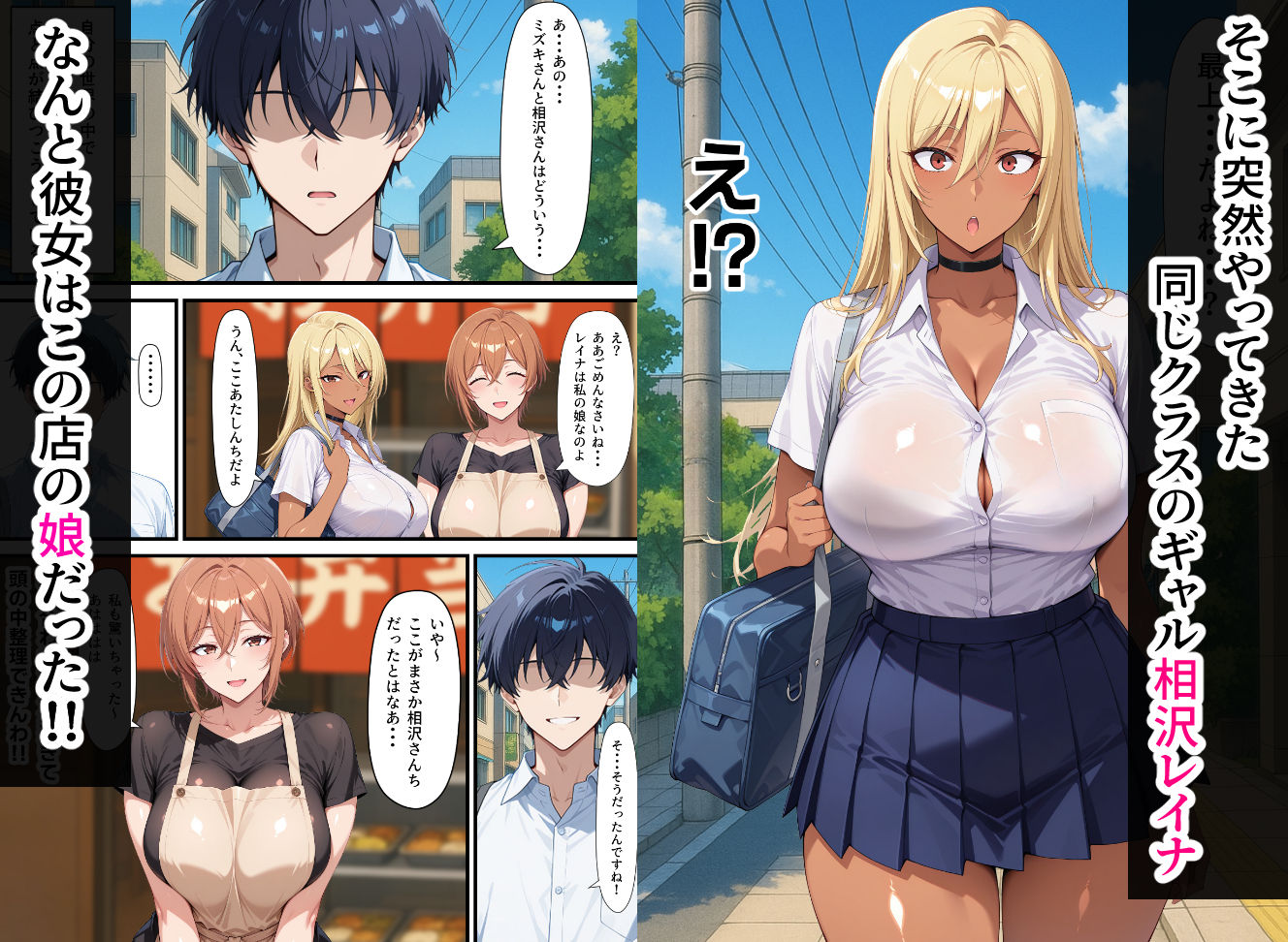 サンプル画像2:毎日通っている弁当屋の娘が同じクラスの黒ギャルだった話(無銘の戦士) [d_677763]