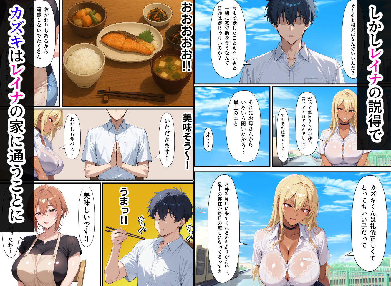 サンプル画像4:毎日通っている弁当屋の娘が同じクラスの黒ギャルだった話(無銘の戦士) [d_677763]