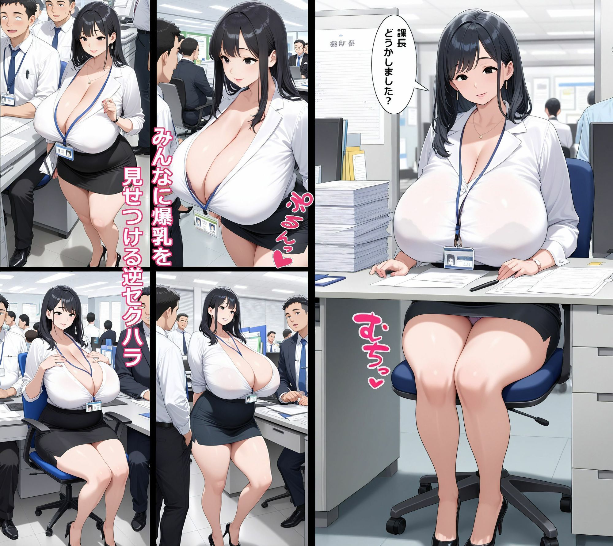 サンプル画像1:超乳爆乳輪OLの逆セクハラ(エミックス) [d_678157]