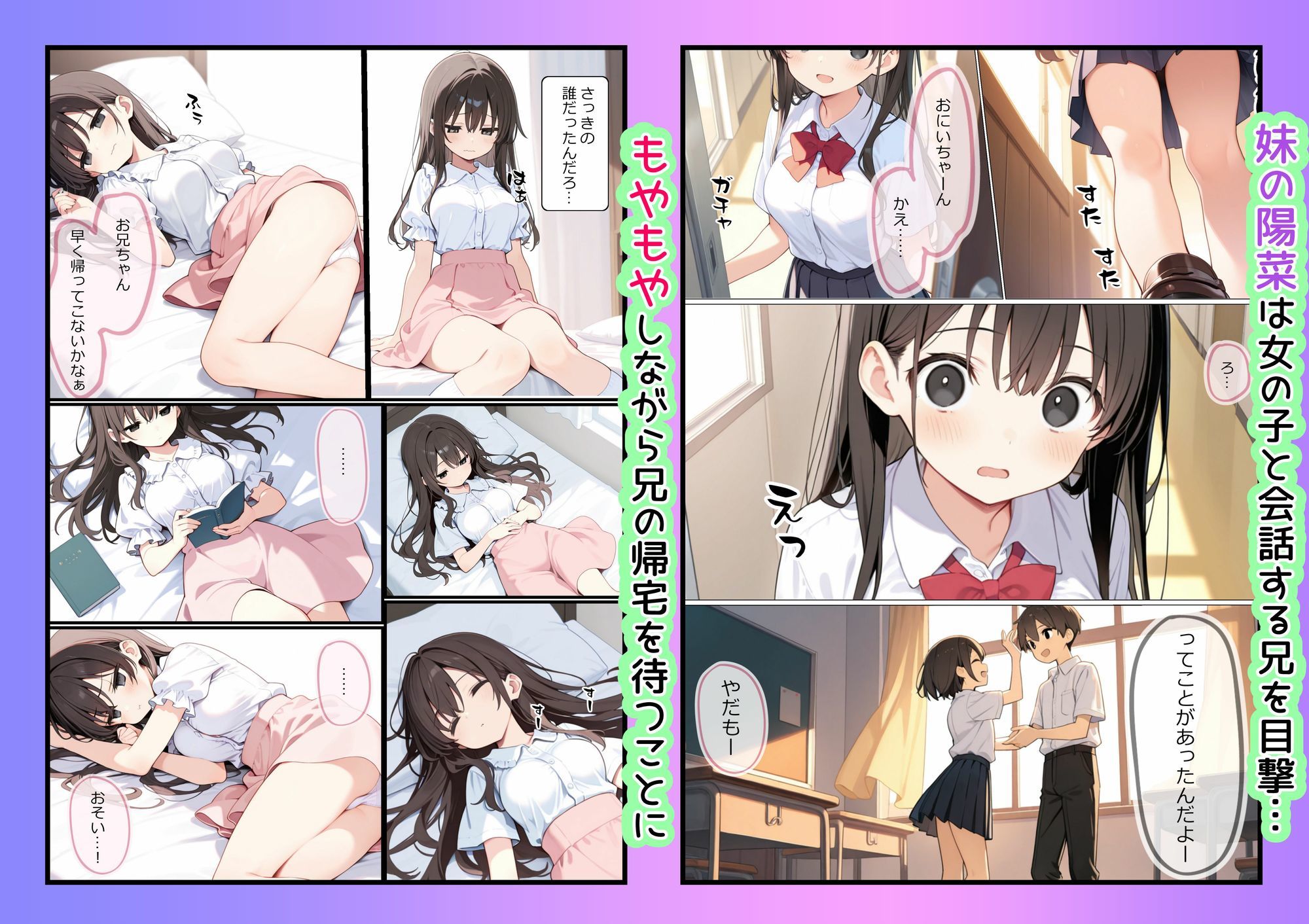 サンプル画像2:お兄ちゃん大好きな妹といちゃラブセックスする話(Lustar Studio) [d_678381]