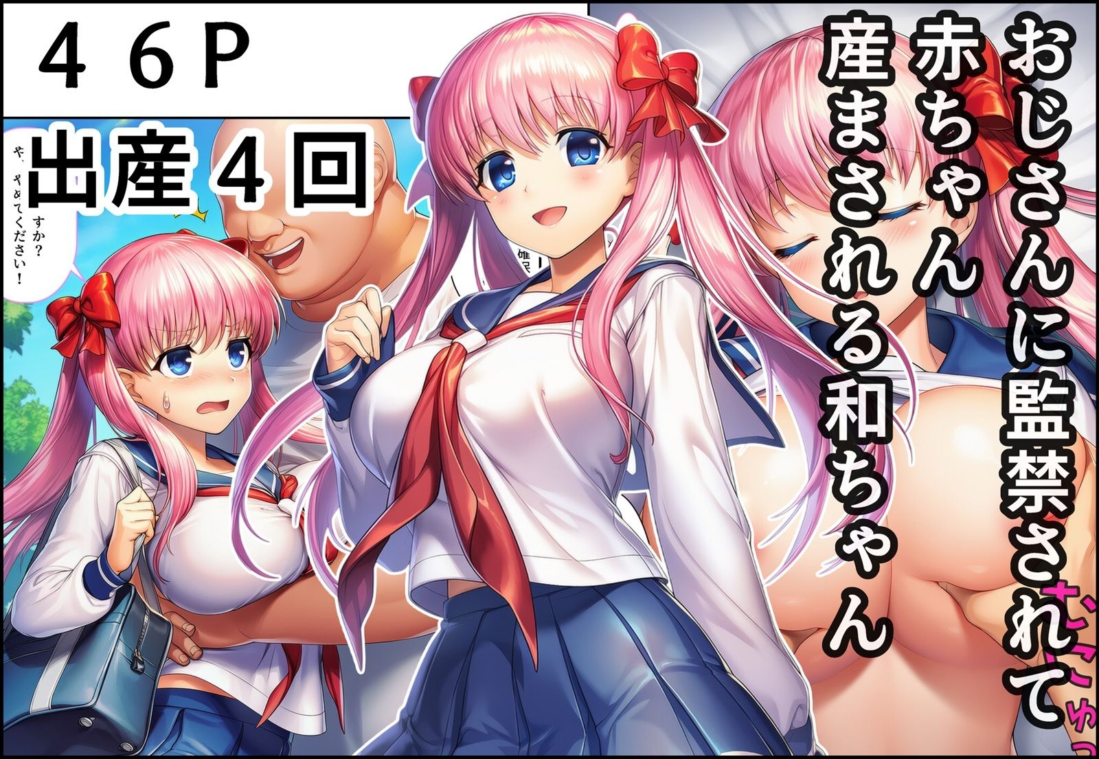 サンプル画像1:おじさんに監禁されて赤ちゃん産まされる和ちゃん(産め産め帝国) [d_678972]