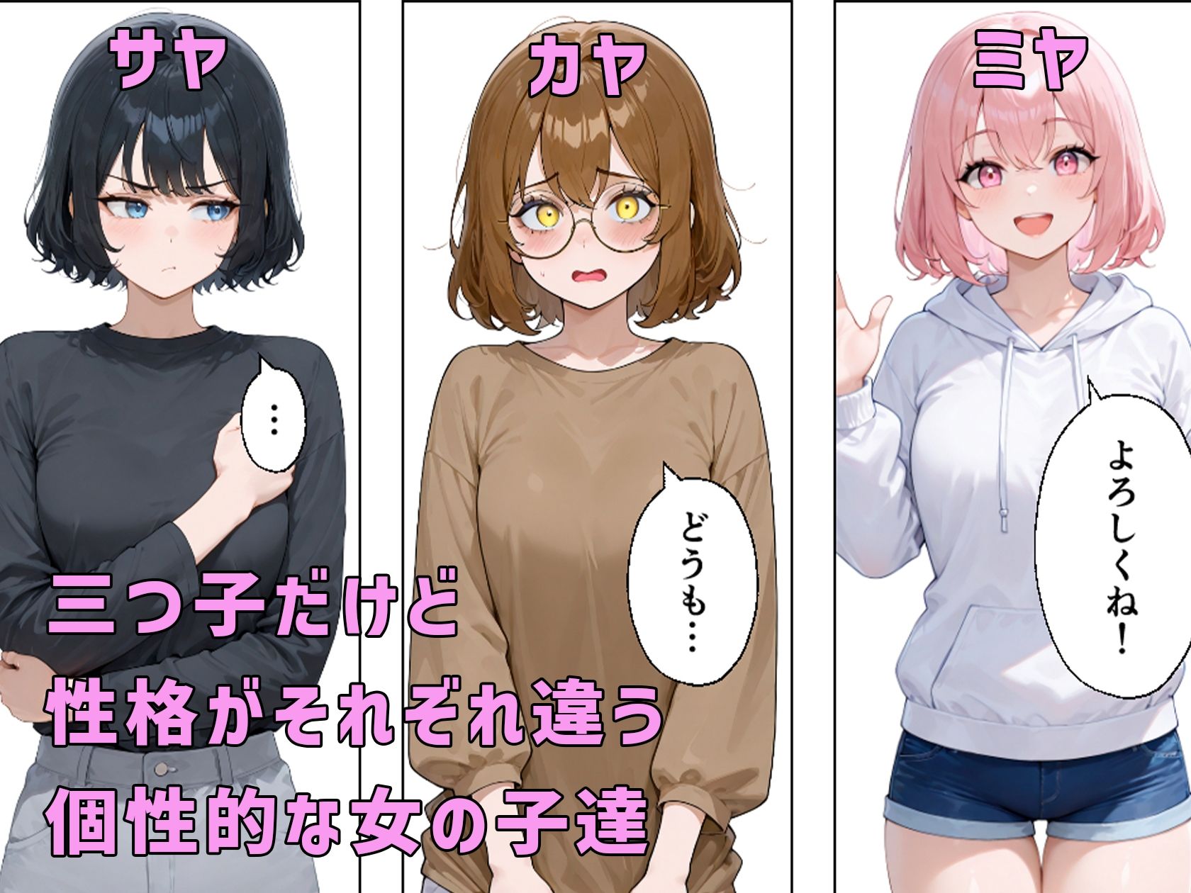 サンプル画像2:居候先の三つ子とえっちな関係になってしまう！？(ぱらだいす) [d_680044]