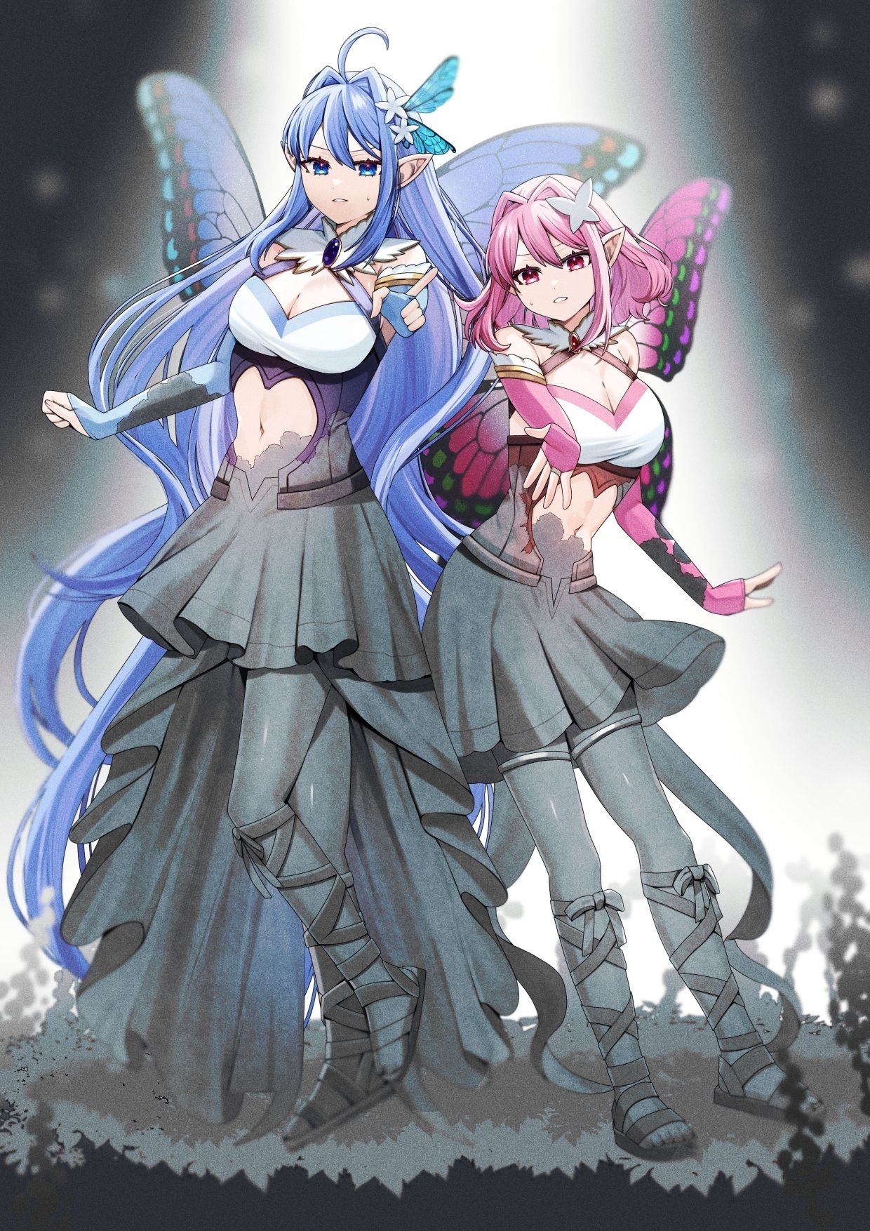 サンプル画像1:【石化漫画】妖精五姉妹の像(OPQモール) [d_680638]