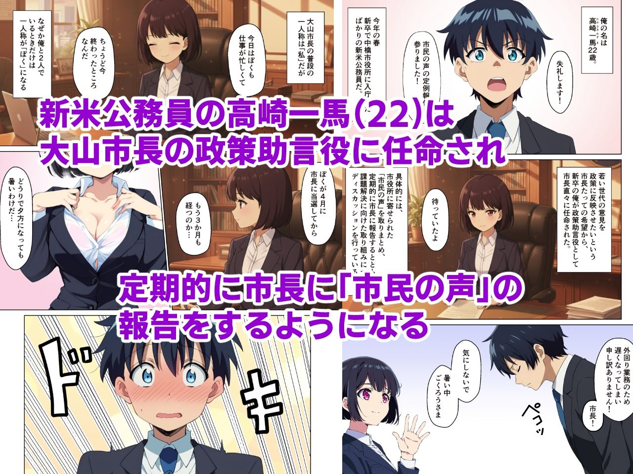 サンプル画像2:ぼくっ娘市長とラブホで公務の打ち合わせをしていたら男女の関係になっちゃう話(ふゆり愛) [d_681321]