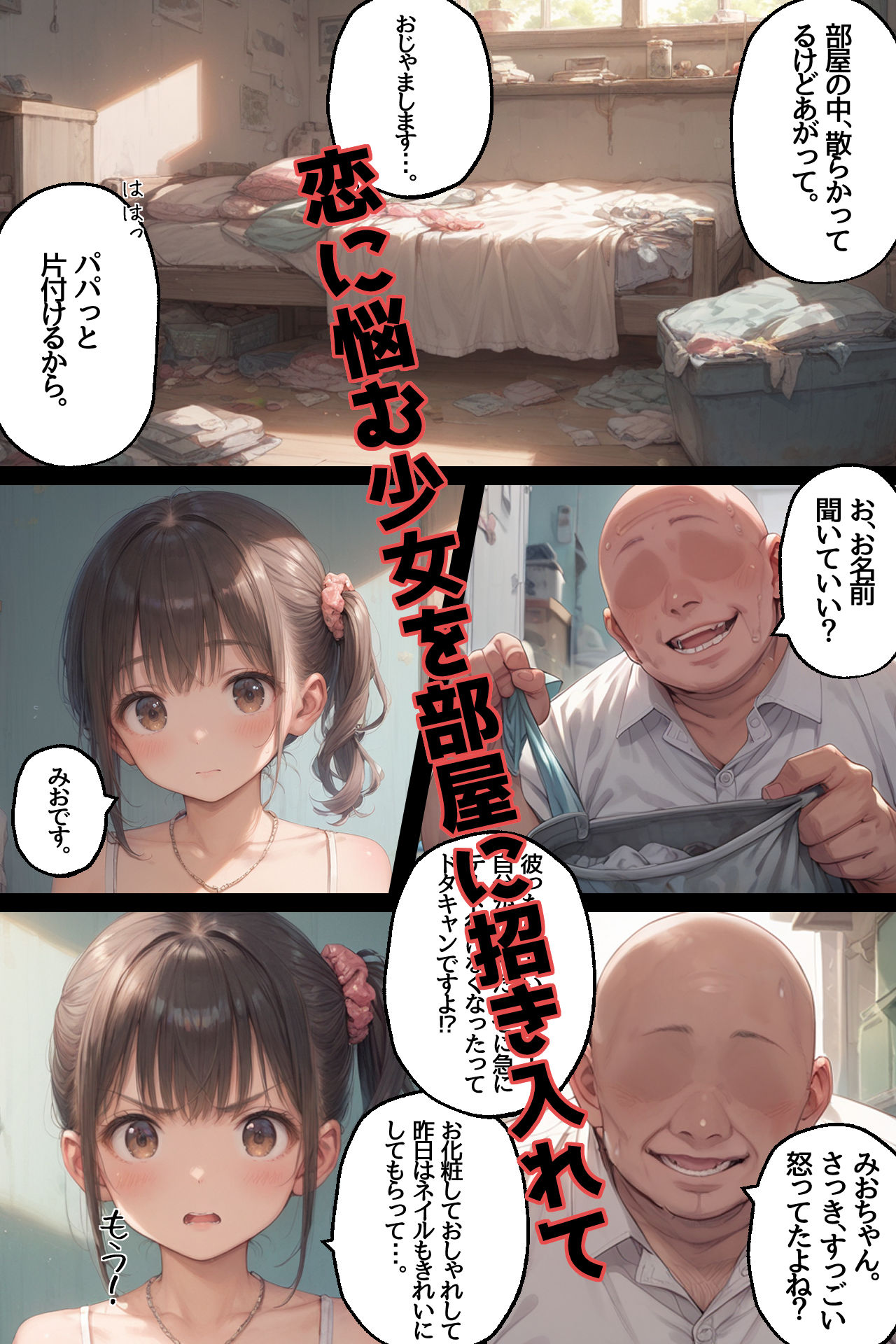 コミック版華奢で肉付きがよくない女の子を散らかった俺の部屋に招き入れた エロ画像4