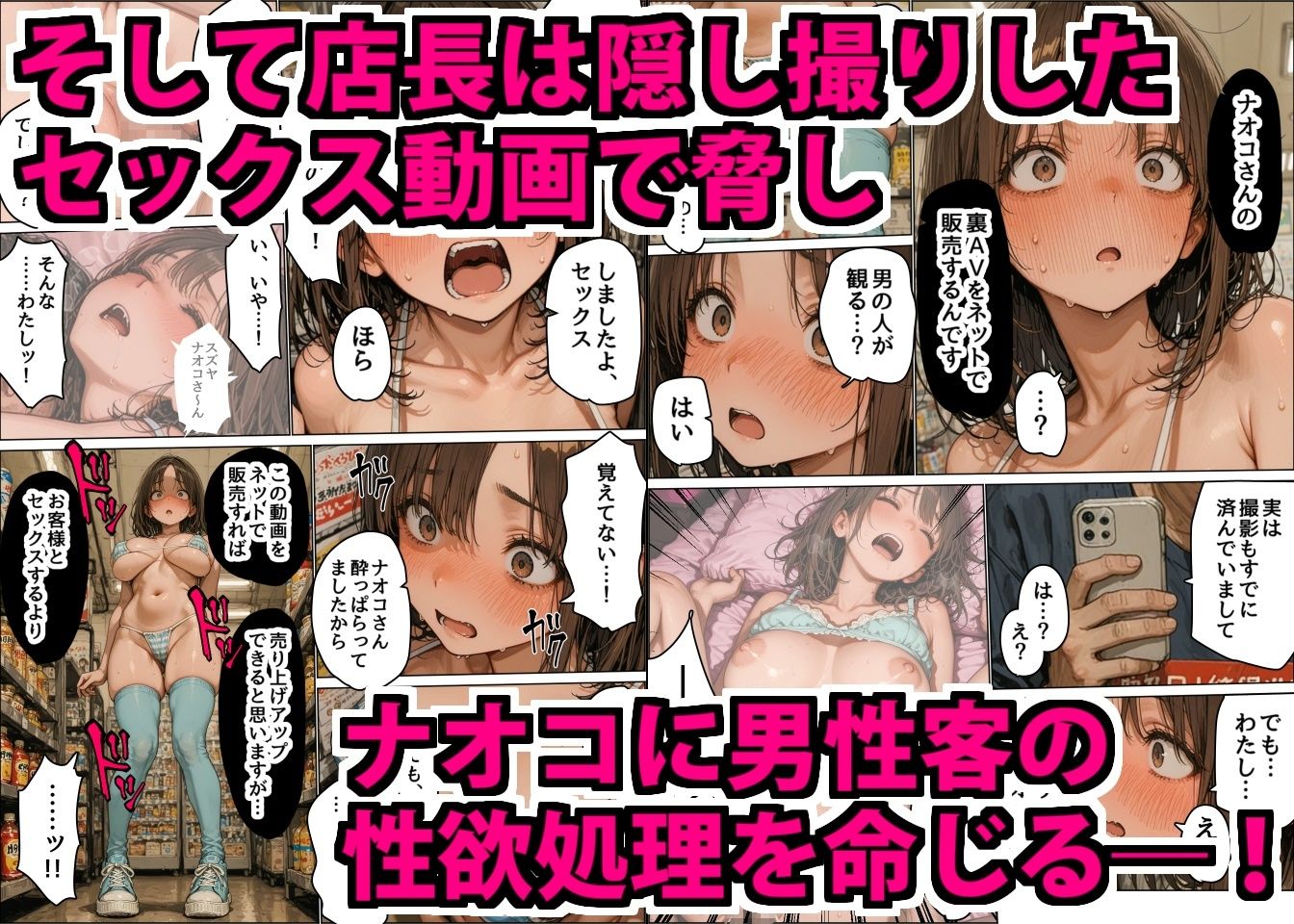 サンプル画像6:ちょっとおバカなムチムチ巨乳店員を酒で酔わせて性欲処理用特売品にした悪徳店長(デロデロ) [d_682759]