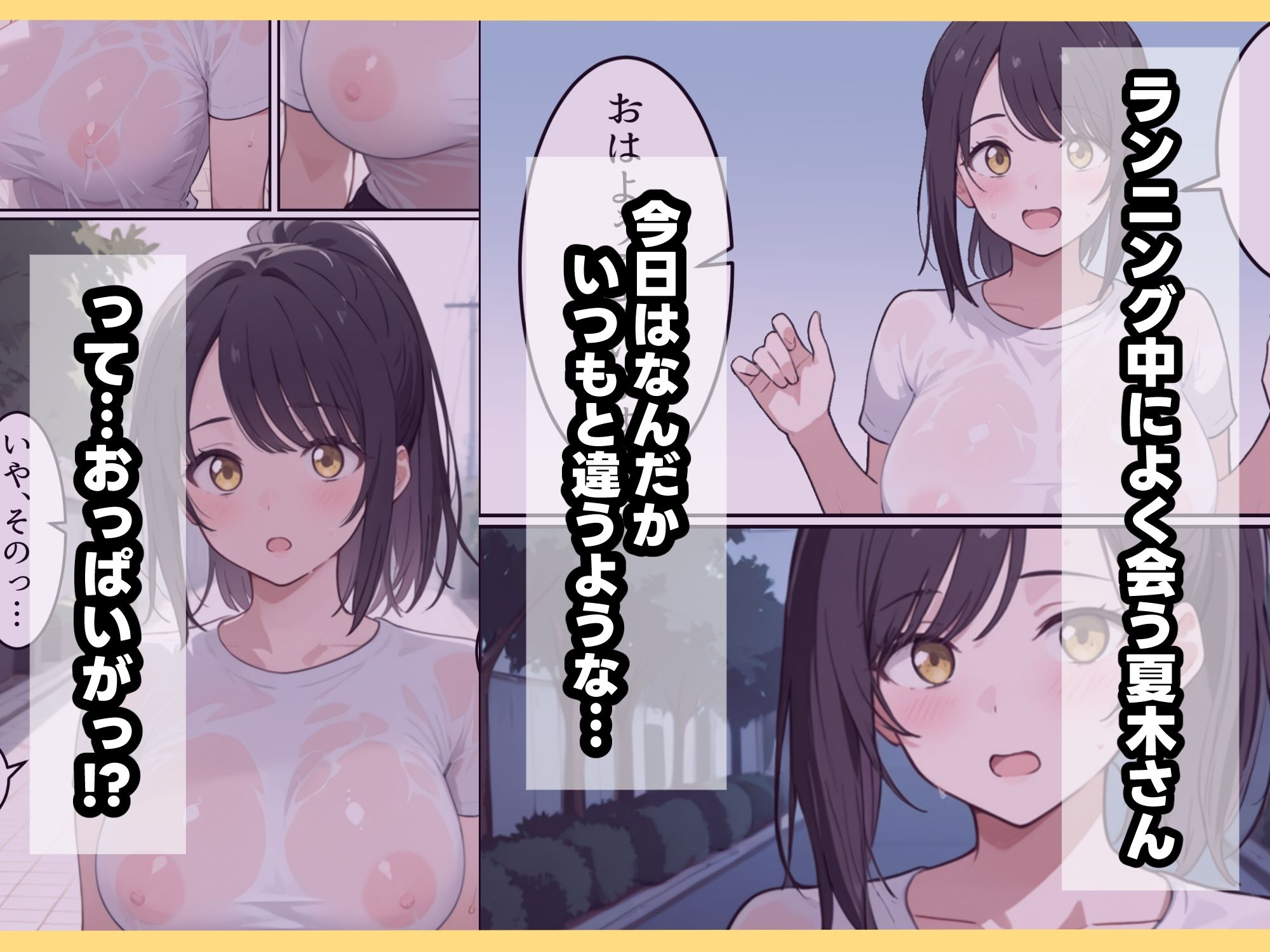 ノーブラでランニングする人妻は欲求不満だったようです 画像2