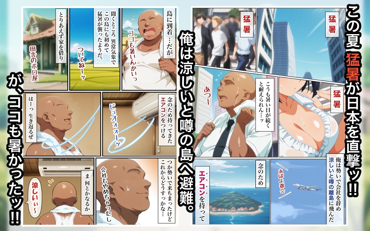 この島で俺だけがエアコンを持っているッ! 画像1