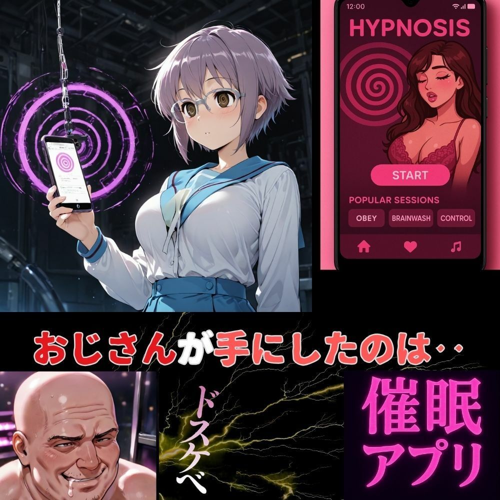 サンプル画像1:催●レベルMAX‥おじさん専用アプリの服従コード！長門有希のプライドと記憶(夢追い虫) [d_682918]