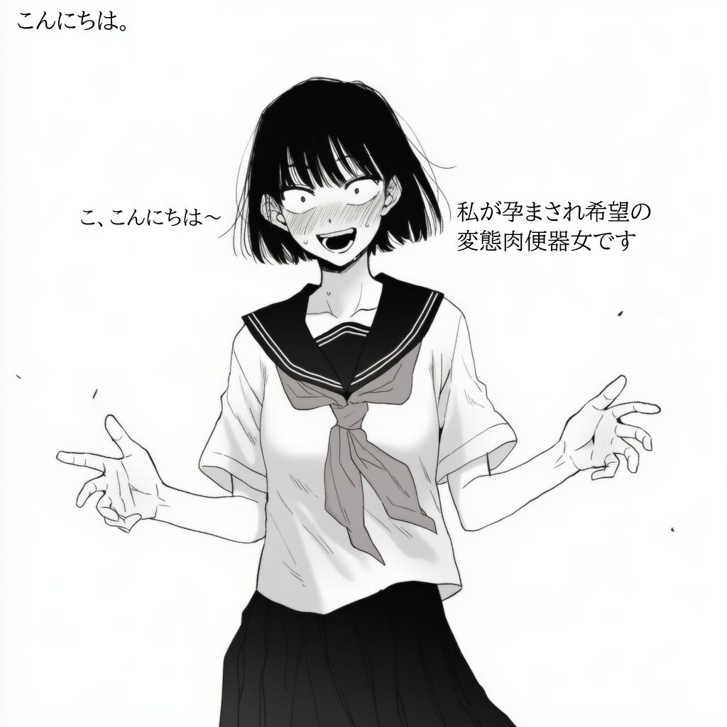 妊娠希望肉便器女・深淵さん 孕まされ希望の変態肉便器JKに無責任中出ししまくって妊娠させる。 画像1