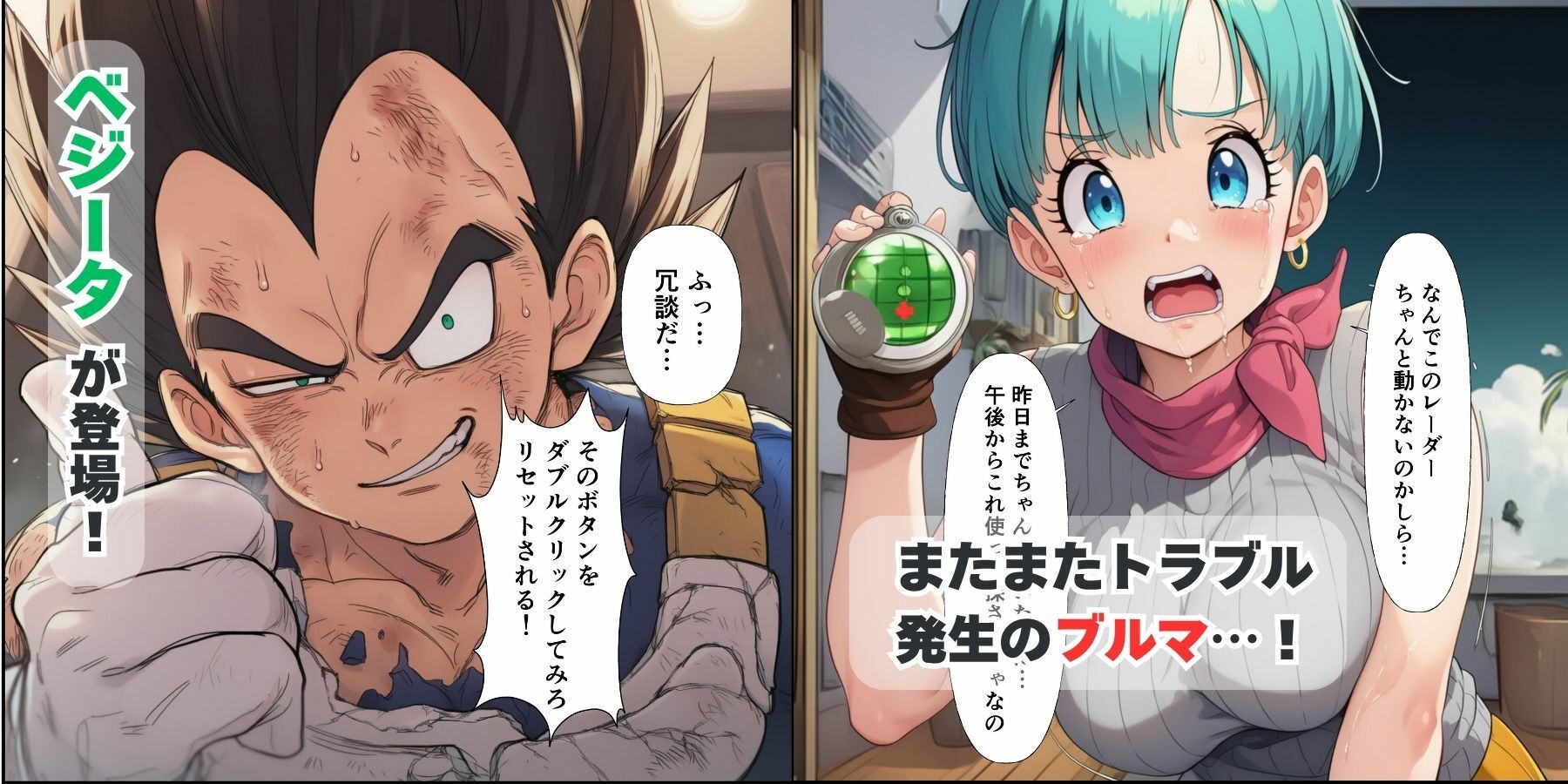 中出し孕ませビッチギャルな巨乳ブルマの性交相手はヤムチャとベジータ 画像6
