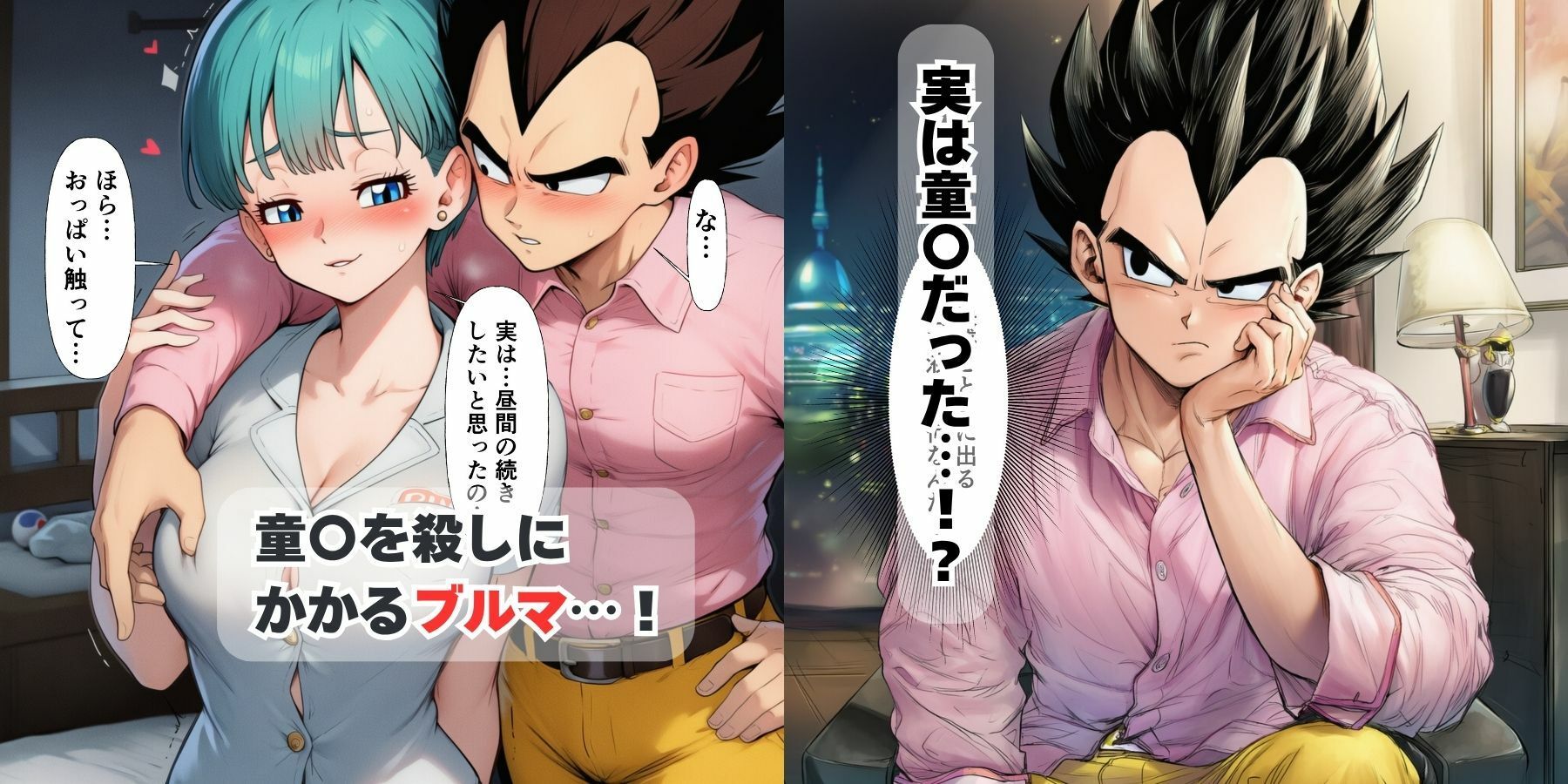 中出し孕ませビッチギャルな巨乳ブルマの性交相手はヤムチャとベジータ 画像8