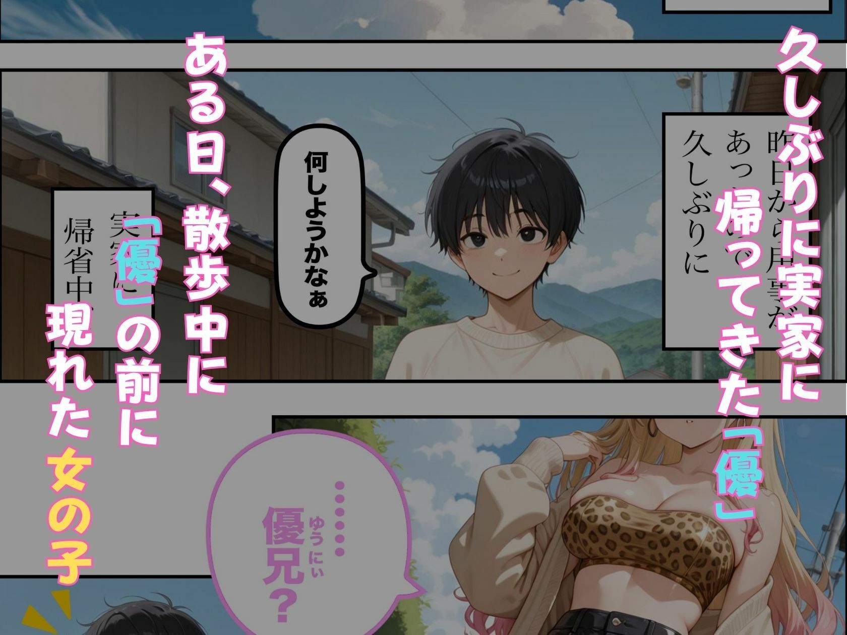 久しぶりに再会した2コ下の地味な後輩がギャルになって俺の実家でXXXする話1