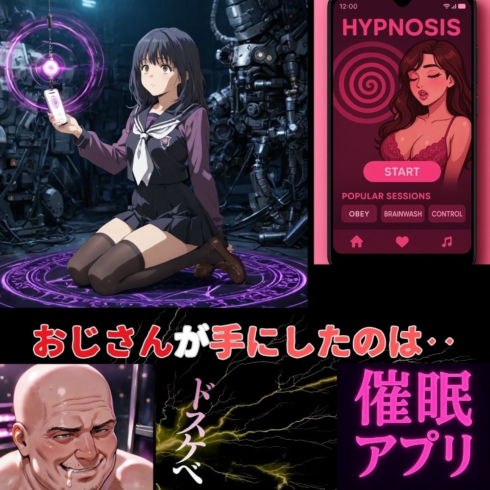 最悪の舞台‥おじさん専用催●アプリの甘いシナリオ:葦月伊織の優しさを悪用する服従コード強●注入 画像1