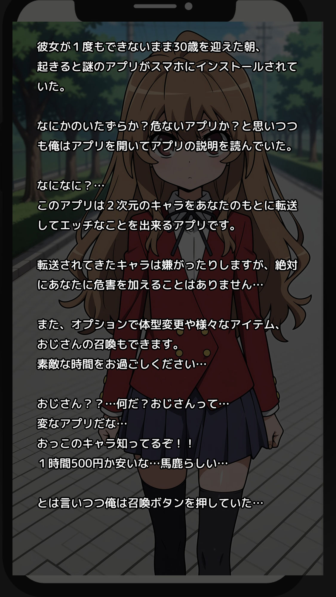 サンプル画像1:【一部セリフつき】Deliサモ☆ 美少女とおじさん強●召喚アプリ – 手乗りタイガー編 -(Kemmy) [d_684714]