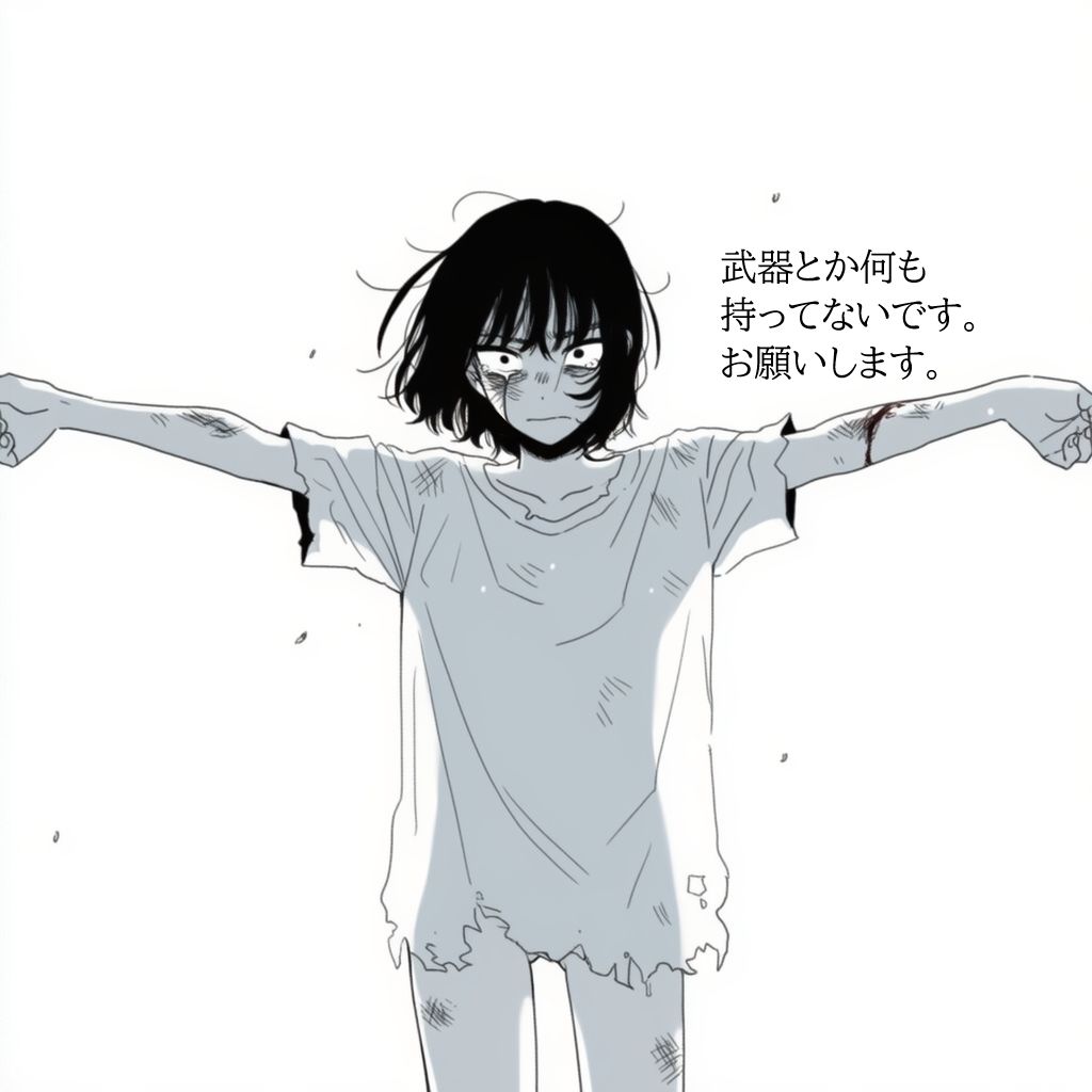 サンプル画像5:戦場で拾ったダウナー系JKに誘惑されたので、無責任中出しして孕ませた。(ハラメウメ) [d_684920]