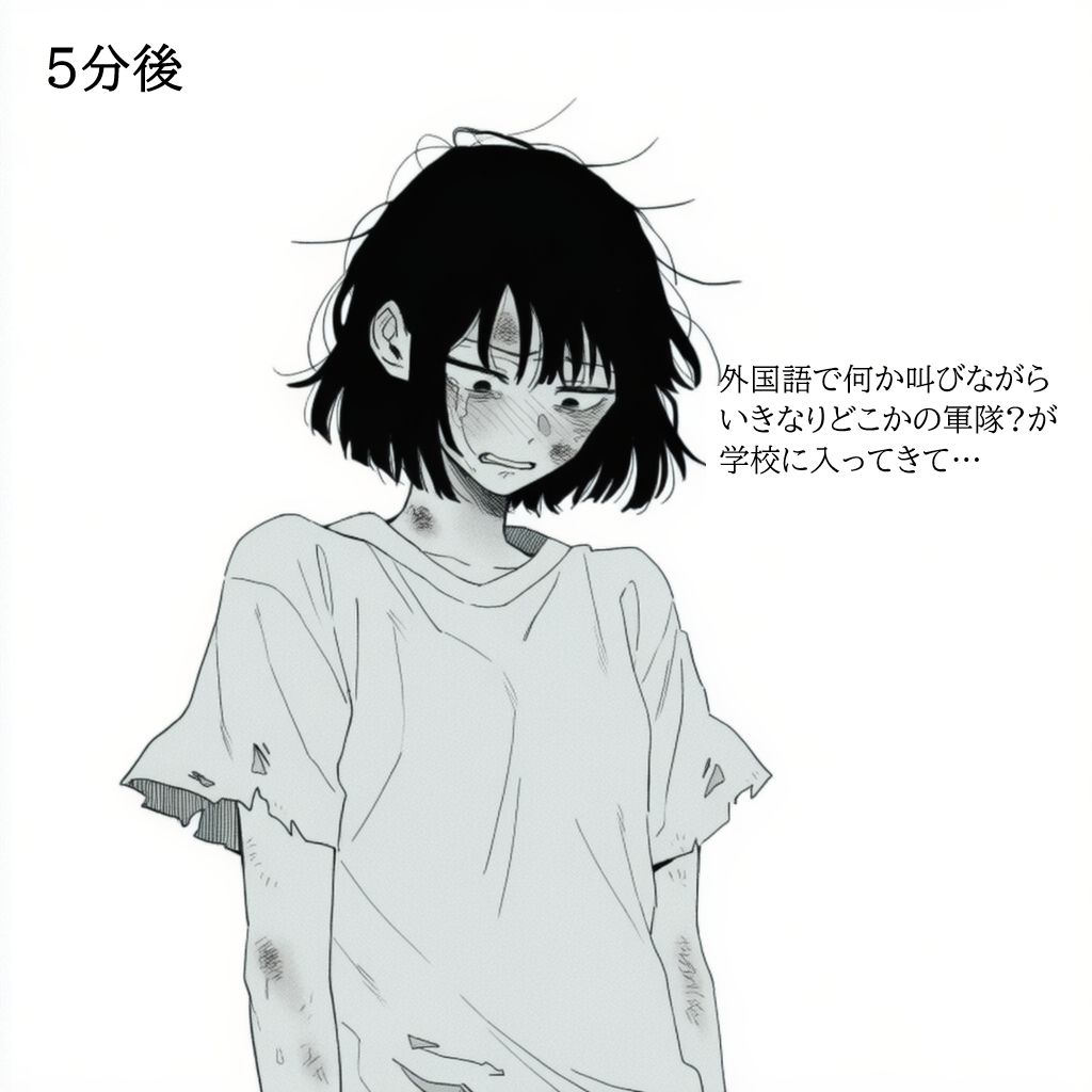 サンプル画像6:戦場で拾ったダウナー系JKに誘惑されたので、無責任中出しして孕ませた。(ハラメウメ) [d_684920]