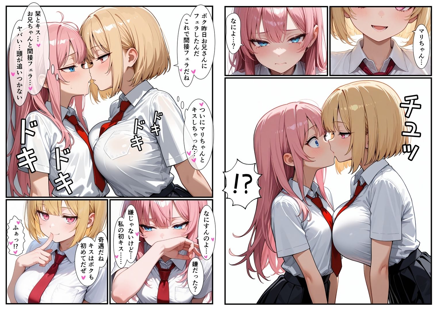 サンプル画像2:妹×妹の親友×俺  甘々3P(エロ漫画専門店・南国ピンク) [d_684941]