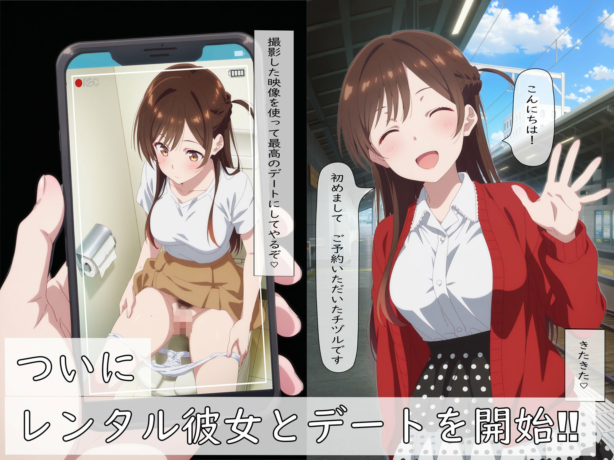 サンプル画像1:【漫画＋CG集:総枚数405枚】水〇千鶴の盗撮→処女喪失（後編）(spica技研) [d_685341]