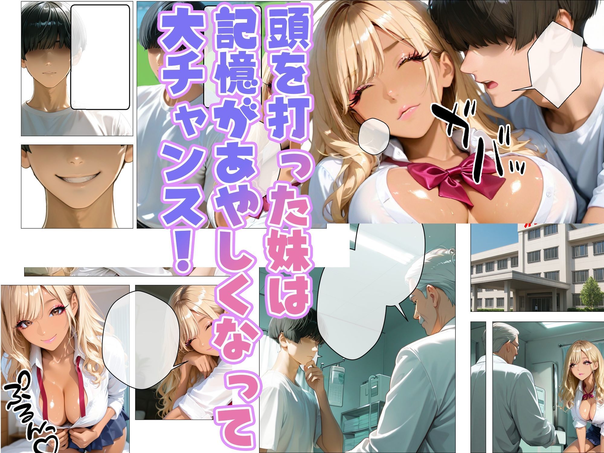 サンプル画像2:俺を嫌うギャルの妹が頭を打ったらなんでも信じてHやり放題(LoveDesStudio) [d_685507]