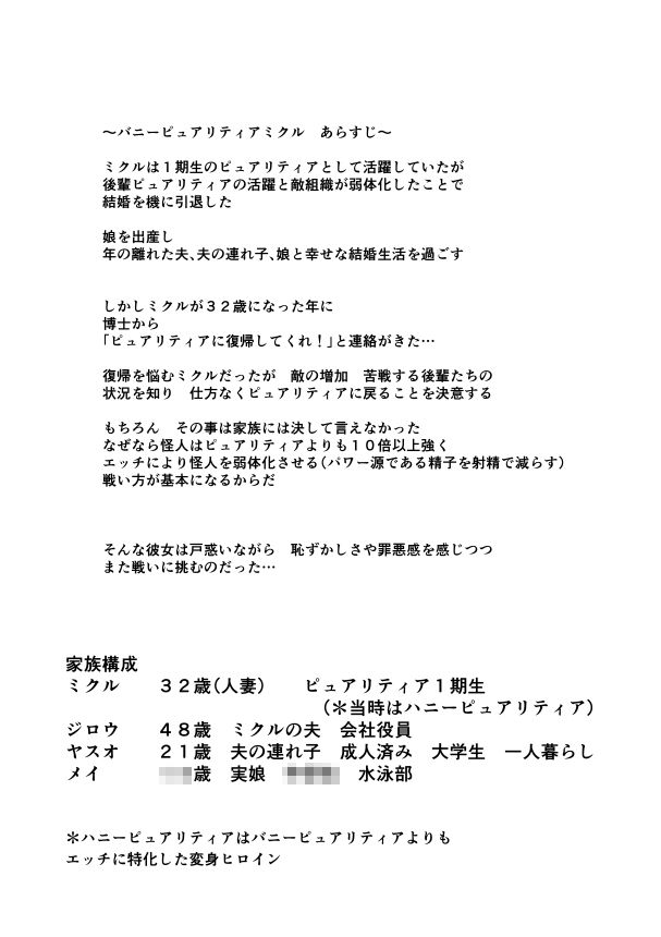 恥辱変身バニーピュアリティア ミクル 01 人妻変身ヒロインの性交バトル・人妻ミクルの背徳特訓 編 画像2