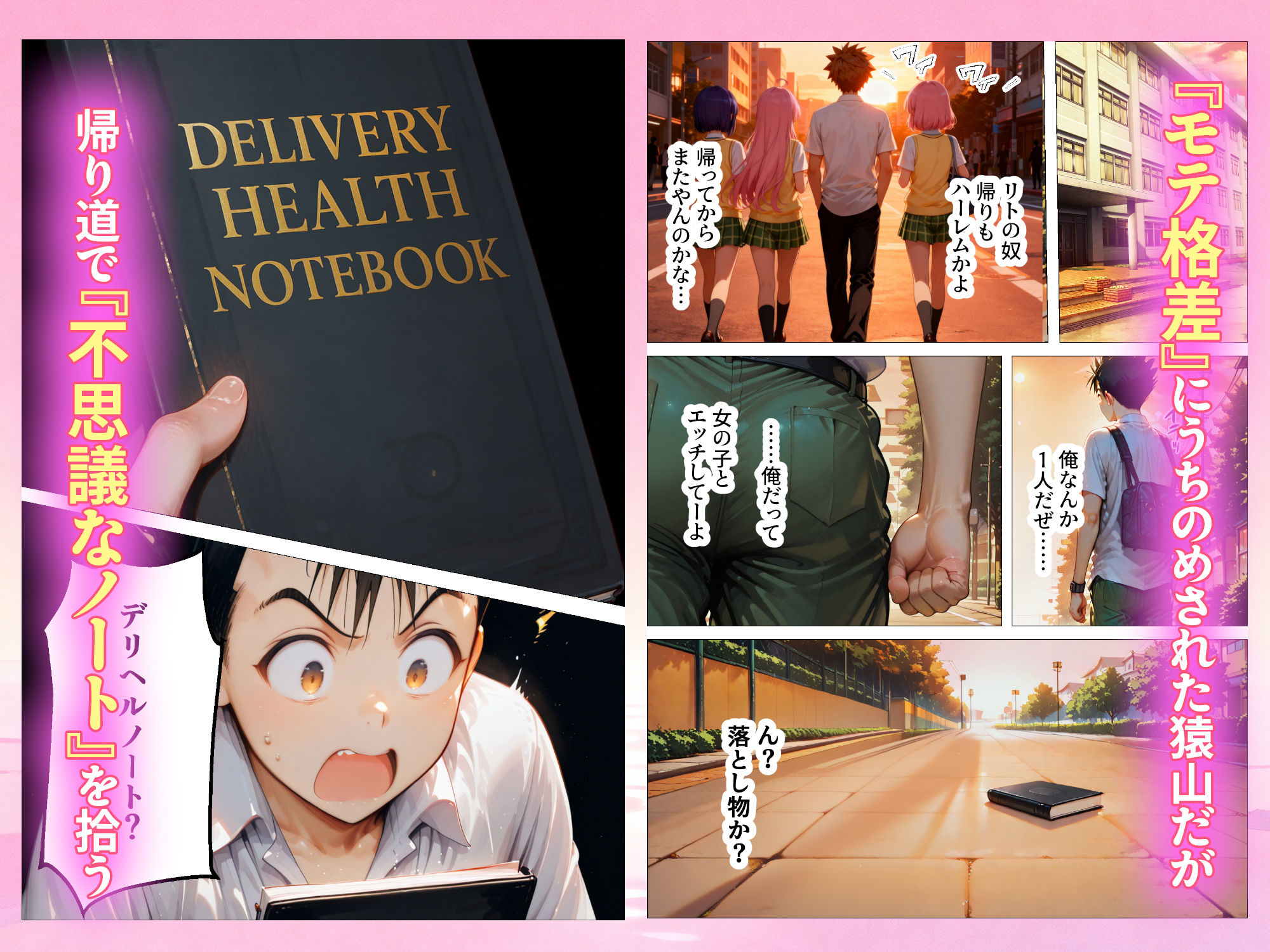 【無料エロ漫画】本番あり!?デリヘルノートでとらぶるハーレムをNN強奪してみた 古○川唯 西○寺春菜 籾岡里○(AI魔法おじさん) d_686844