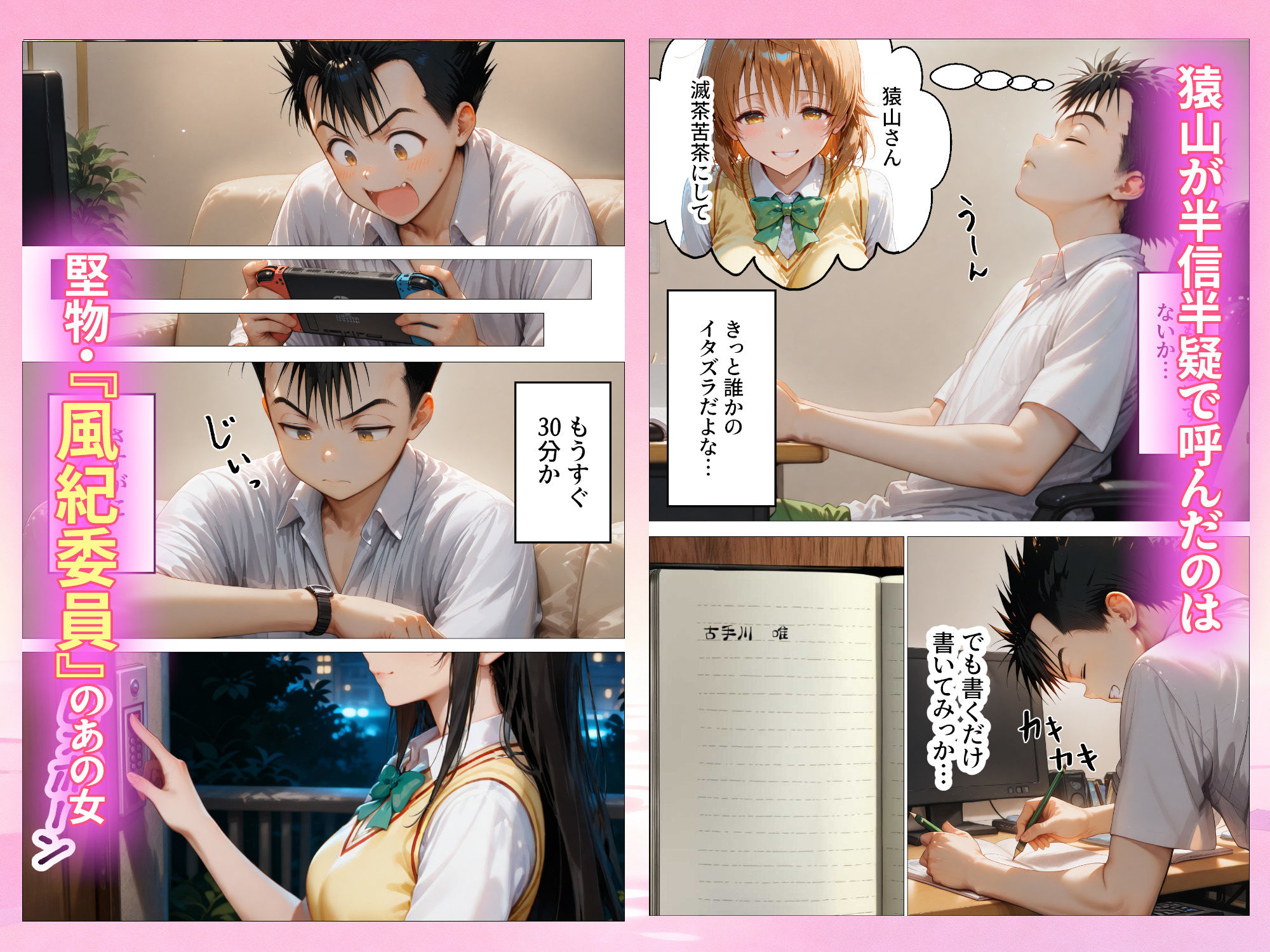【無料エロ漫画】本番あり!?デリヘルノートでとらぶるハーレムをNN強奪してみた 古○川唯 西○寺春菜 籾岡里○(AI魔法おじさん) d_686844