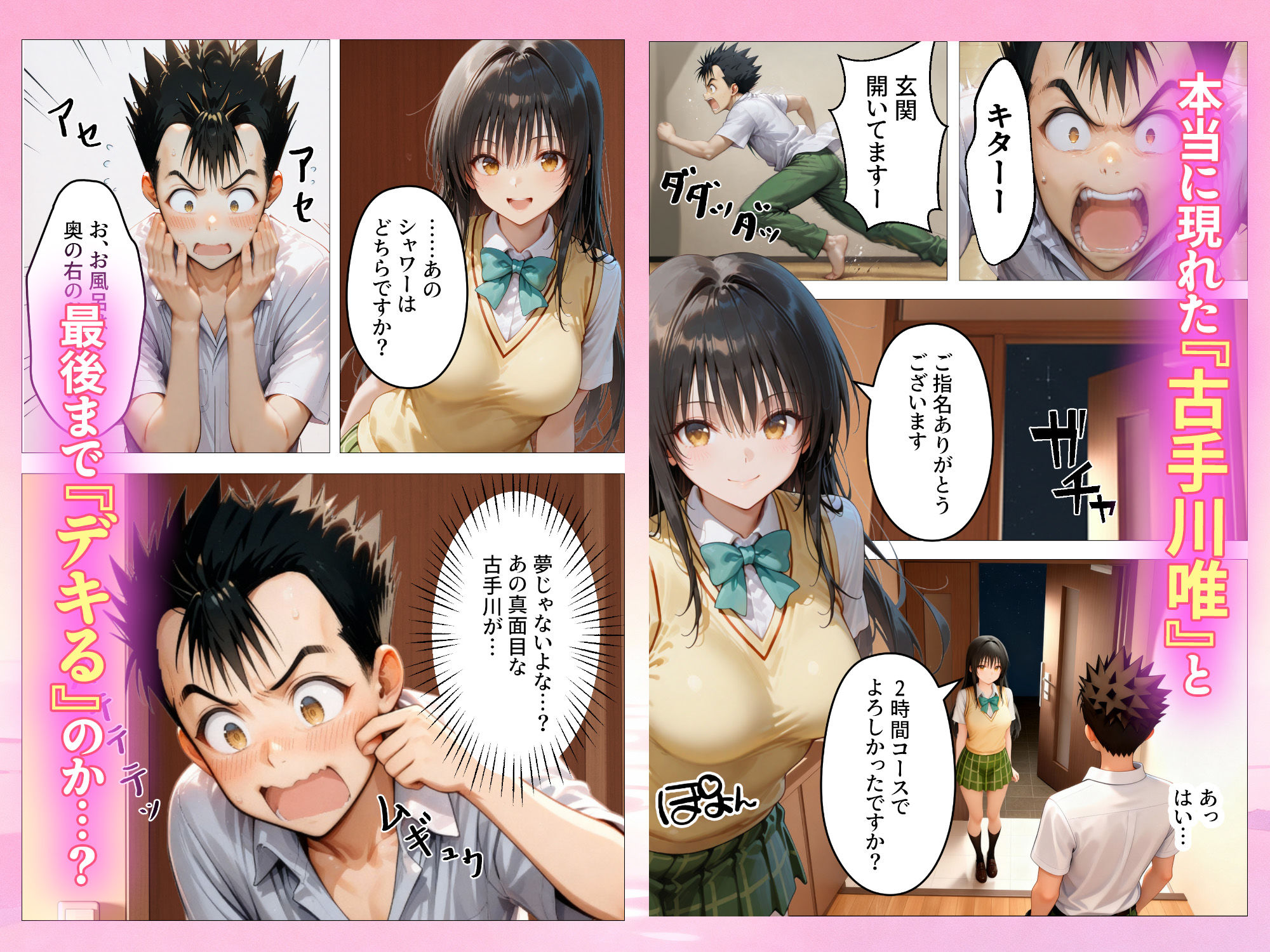 【無料エロ漫画】本番あり!?デリヘルノートでとらぶるハーレムをNN強奪してみた 古○川唯 西○寺春菜 籾岡里○(AI魔法おじさん) d_686844