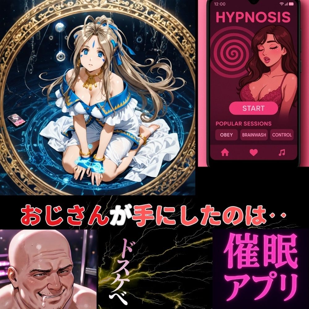 サンプル画像1:神聖な体が従う『俗悪な快感』催●アプリが引き出した女神の本能‥ベルダンディー未体験の絶頂！(夢追い虫) [d_687073]