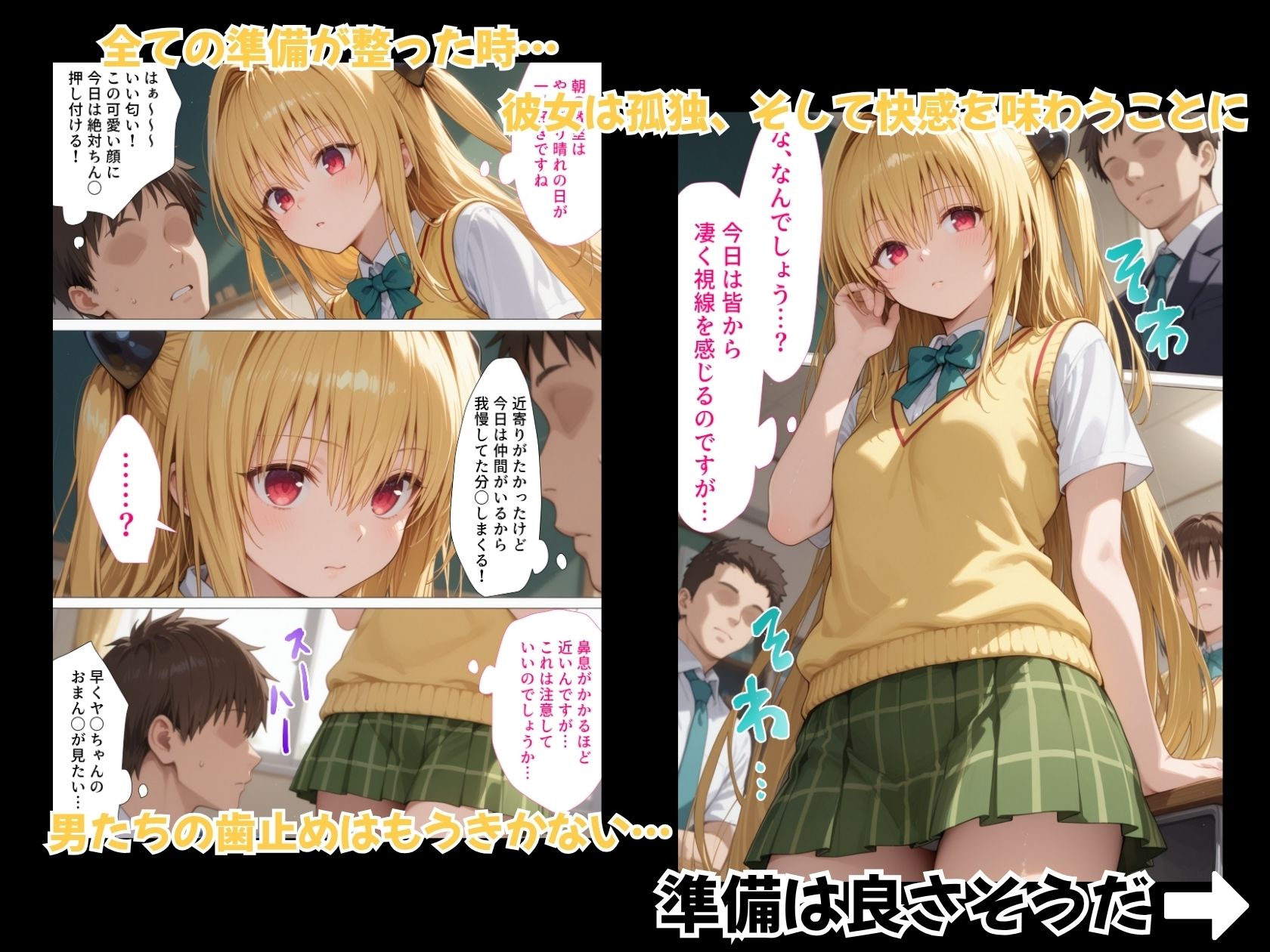 サンプル画像4:性活学園 金〇のヤミ編 クラスメイトとゼロ距離で仲良くなれました(学園ハーレム) [d_687843]