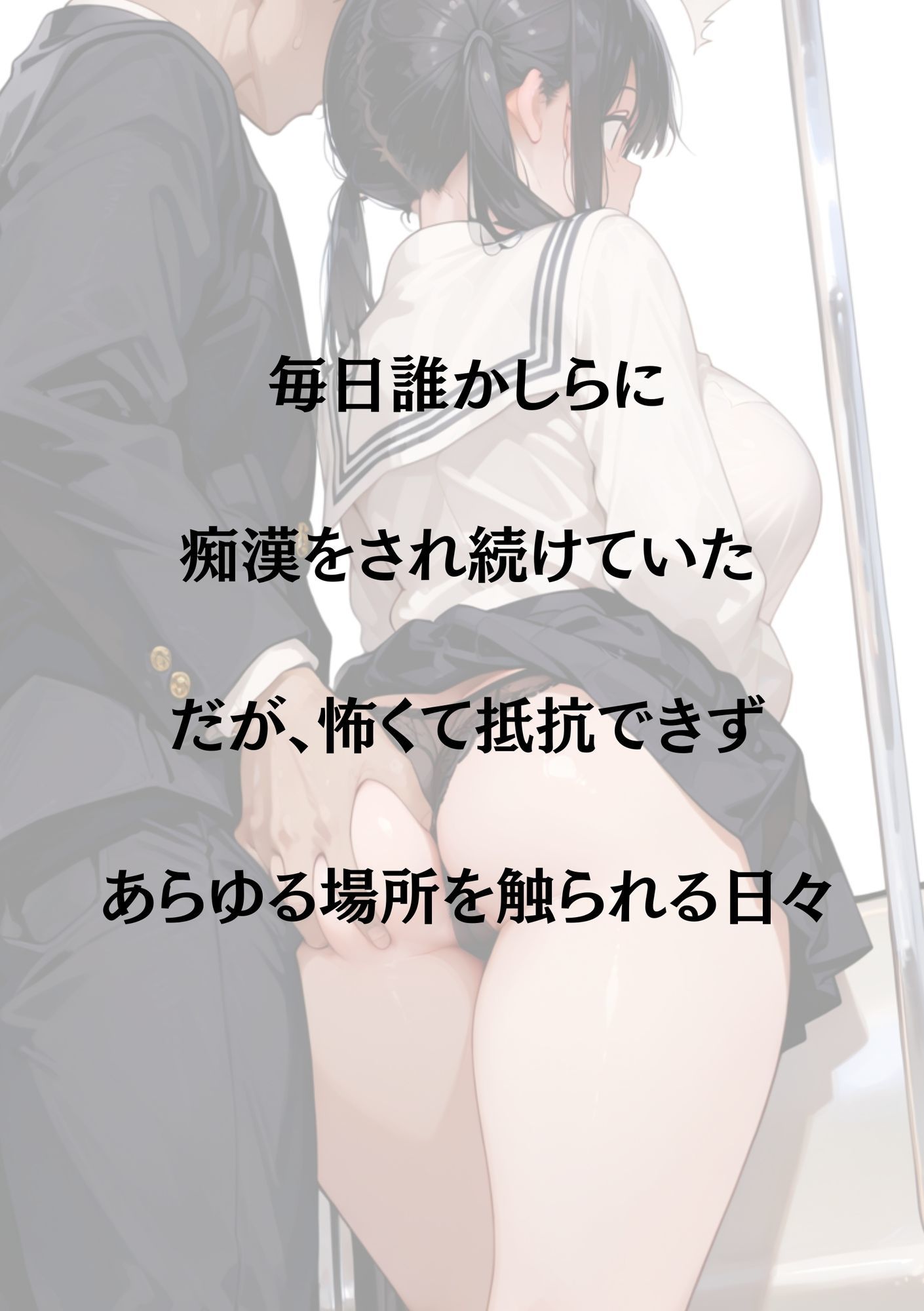 サンプル画像2:【速報】【JKが痴●被害に遭いました】巨乳のせいで痴●被害が多発！？ なみ［18歳］Hカップ JKに男が精子をぶっかけ続けています。(白乳美もも先輩) [d_688310]