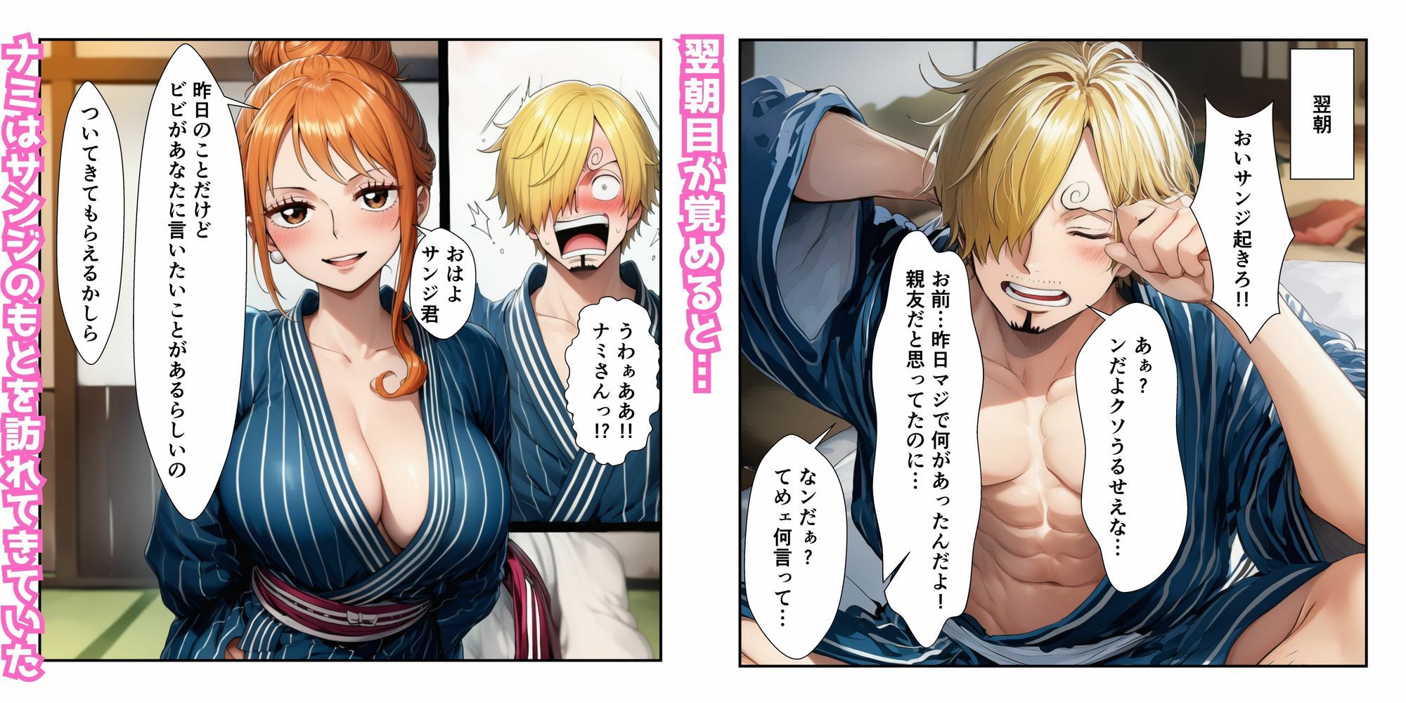 サンプル画像5:ハーレム温泉修学旅行で学園四天王美女に中出し！【ナミ・ロビン・ビビ・ハ〇コック】(YH) [d_688365]