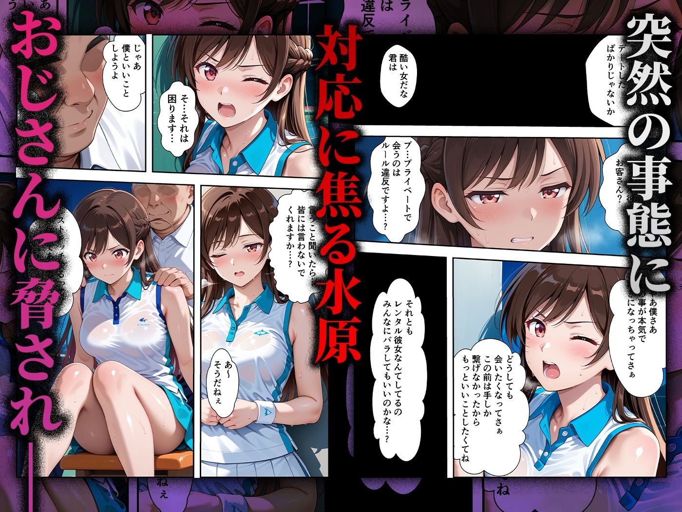 サンプル画像2:【コミック】心堕浸食_清楚で一途な水〇千鶴がおじさんのち〇ぽに陥落するなんて…(ヒロイン寝取り堕) [d_689540]