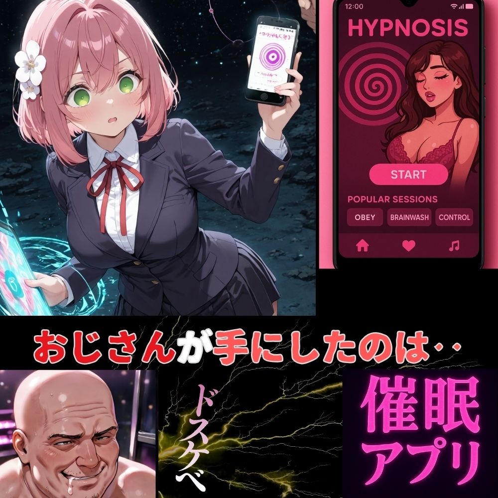 サンプル画像1:催●アプリが引き出したお嬢様の本能！おじさん専用システムへの強●ログイン‥花園羽香里(夢追い虫) [d_689632]