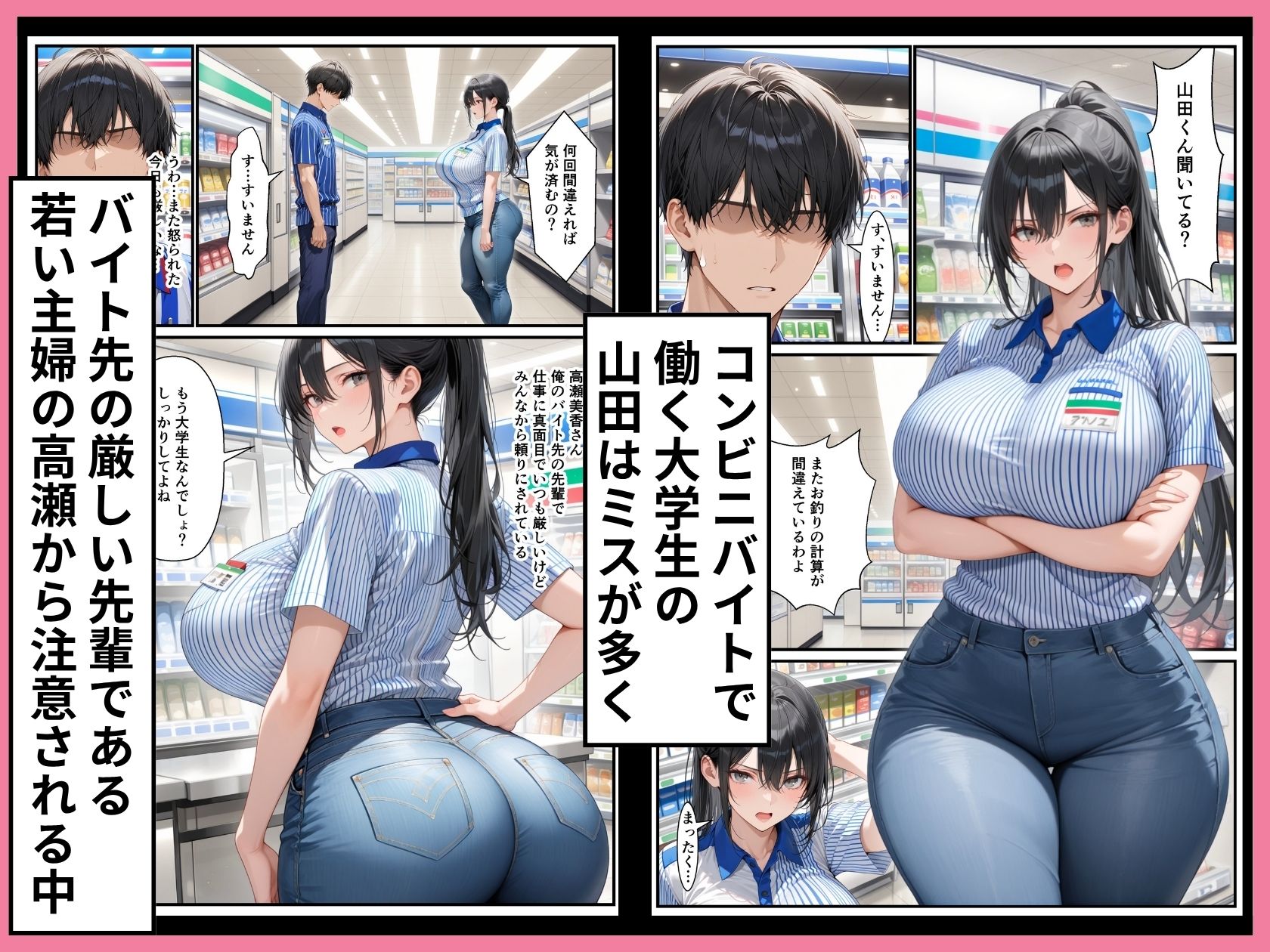 サンプル画像1:尻マニアの僕がマッチングしたデカ尻美人妻はバイト先のまじめ先輩(令和狸合戦そいやっさ) [d_689705]