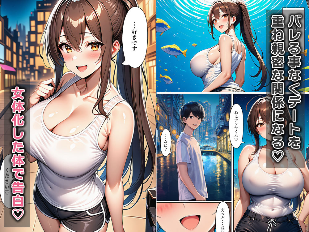 女体化して俺は友達をからかい嘘告白する 画像4