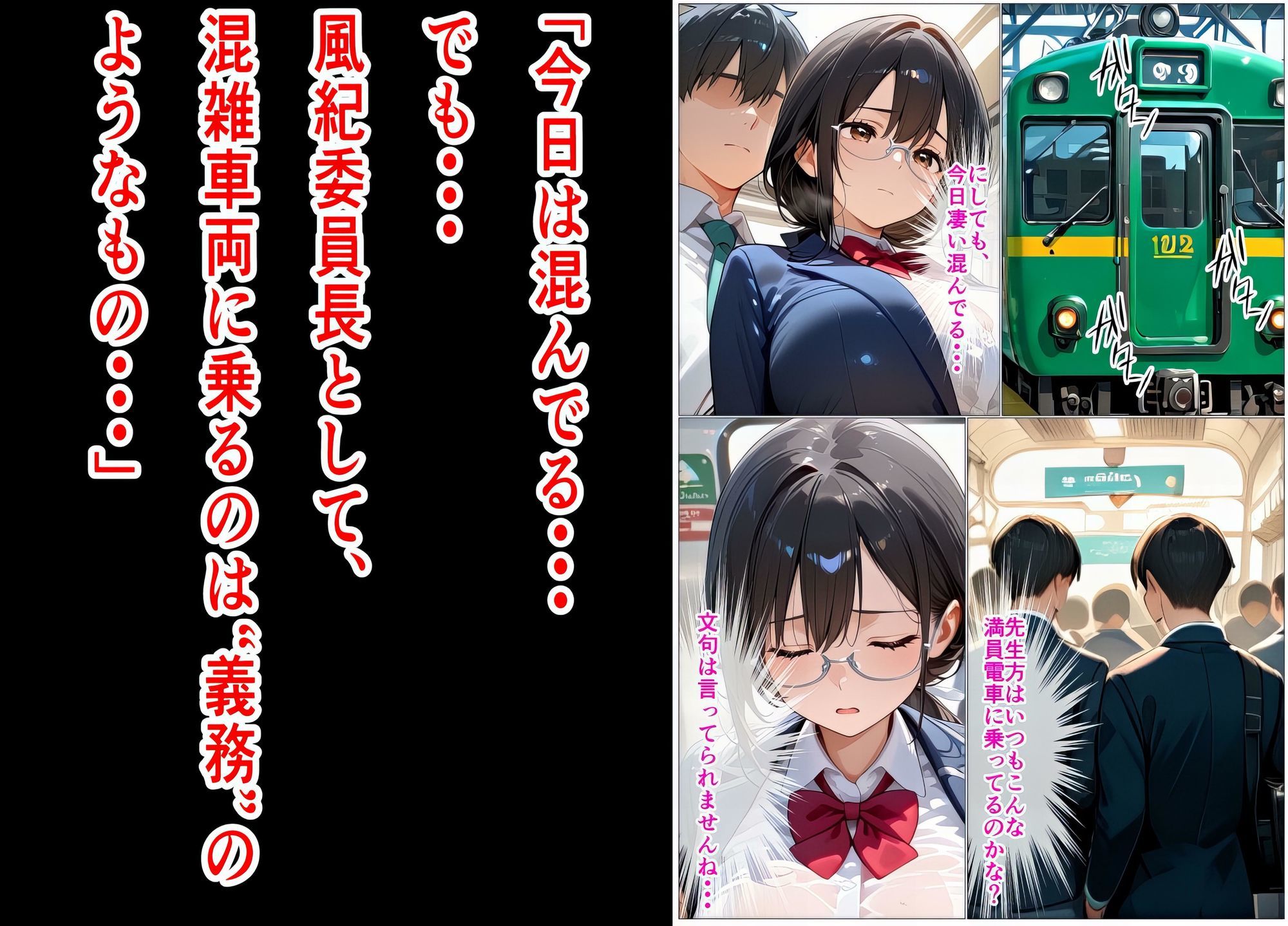 ‘校則違反’は、気持ちよかった。朝礼前、電車通学の風紀委員長の快楽地獄 画像1